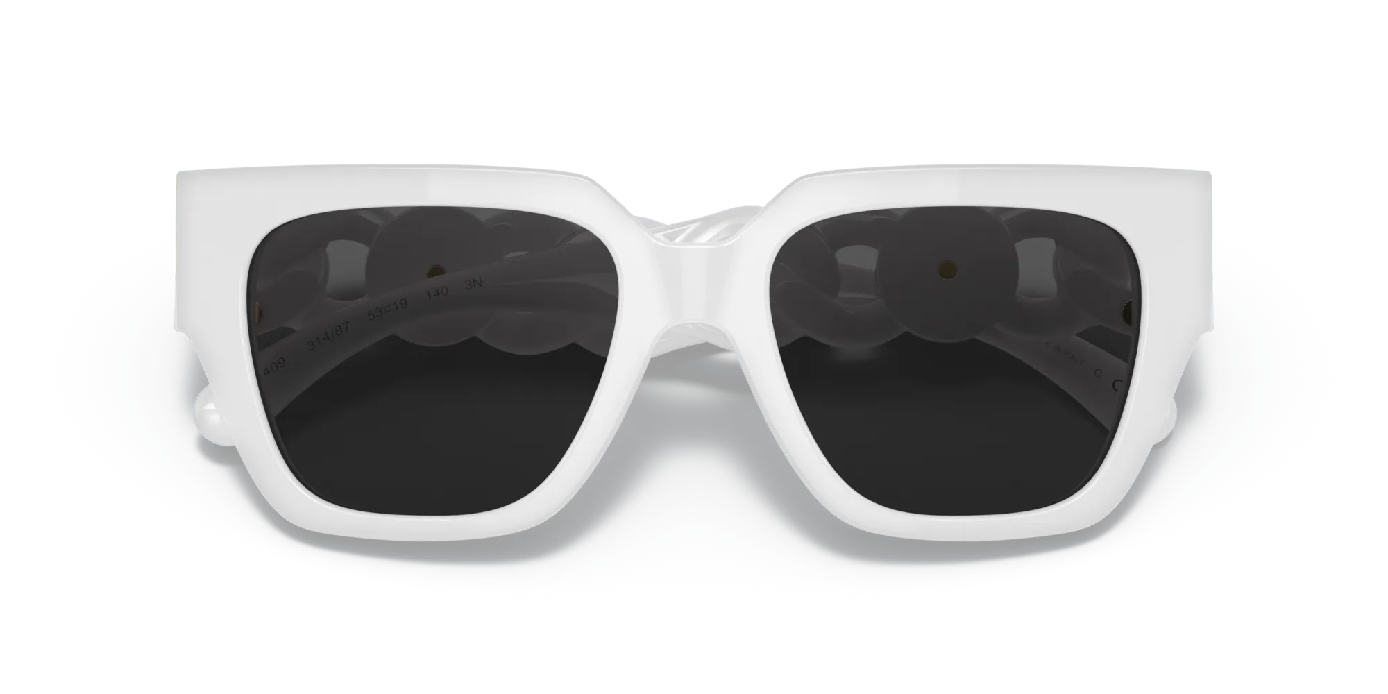 Versace VE4409 314/87 Occhiali da sole Acetato Bianco Grigio Squadrata Normale - immagine 2