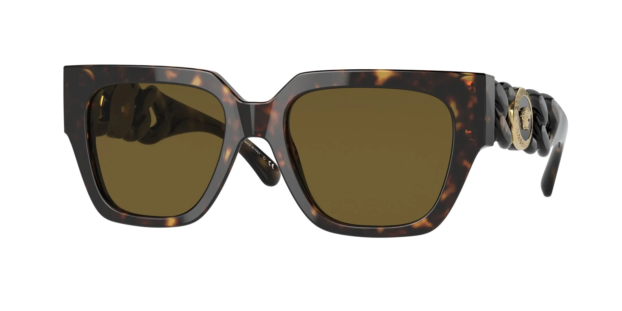 Versace VE4409 108/73 Occhiali da sole Acetato Tartaruga Marrone Squadrata Normale - immagine 1