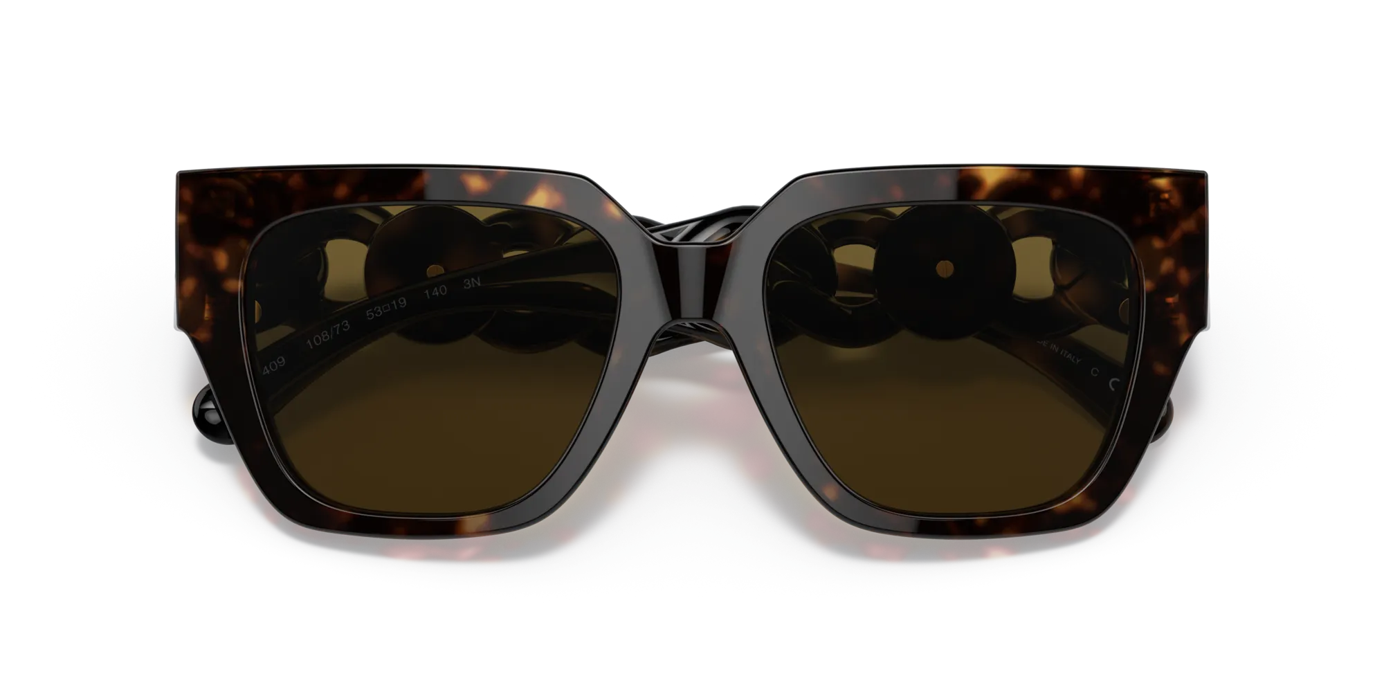 Versace VE4409 108/73 Occhiali da sole Acetato Tartaruga Marrone Squadrata Normale - immagine 2