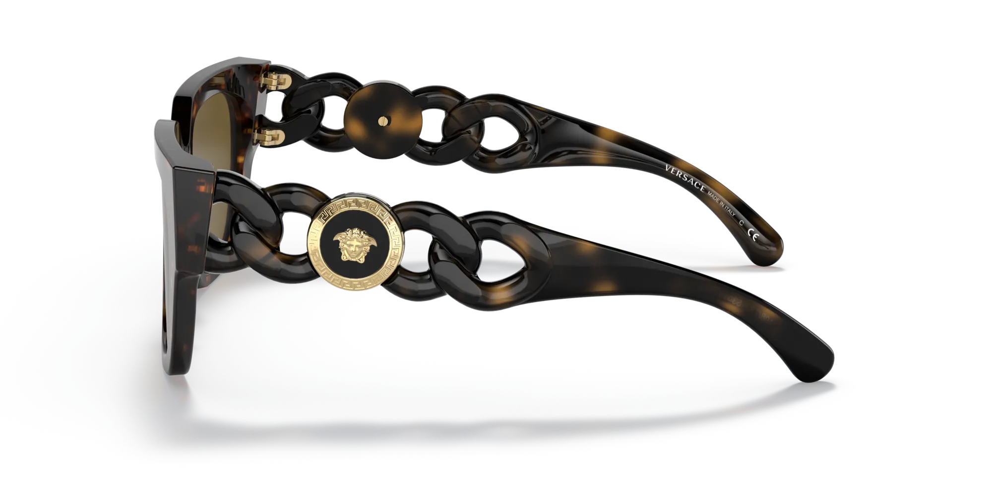 Versace VE4409 108/73 Occhiali da sole Acetato Tartaruga Marrone Squadrata Normale - immagine 4