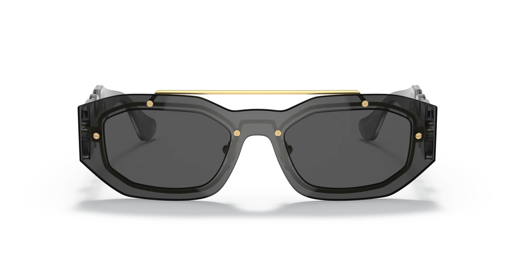 Versace VE2235 100287 Occhiali da sole Metallo Grigio Grigio Geometrica Normale - immagine 3