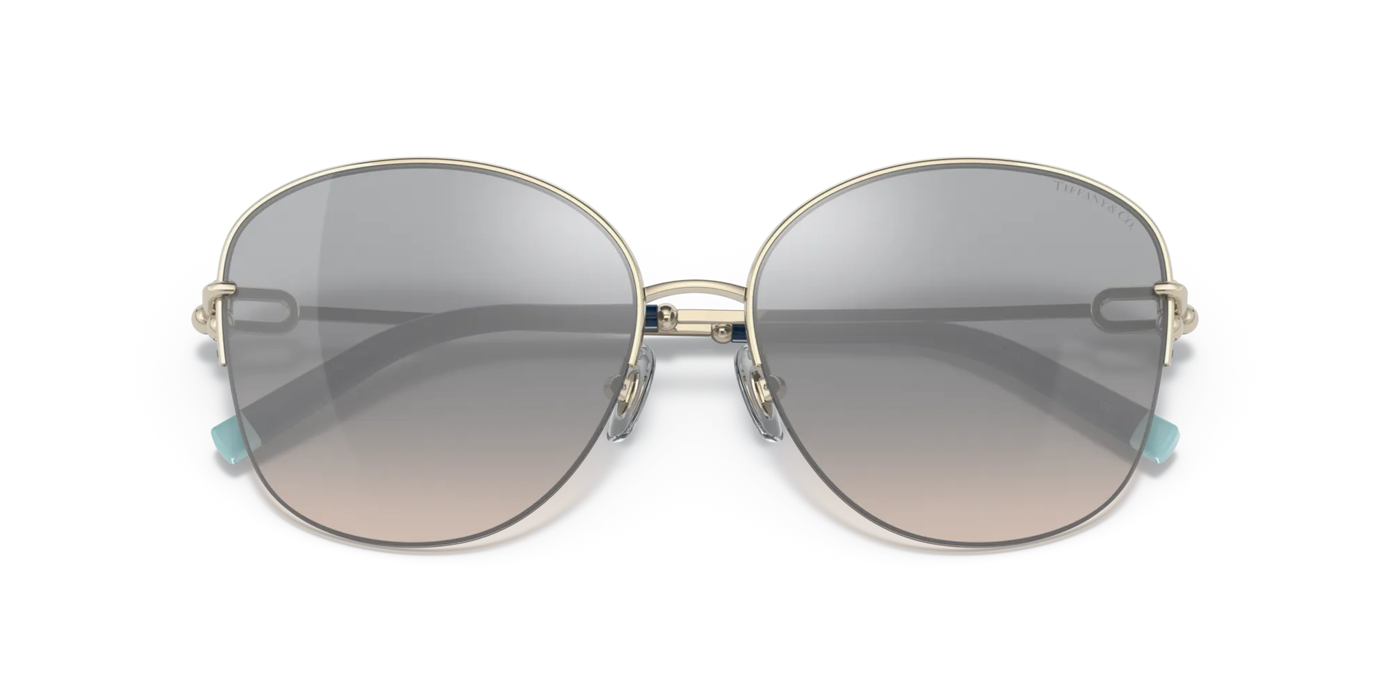Tiffany TF3082 61691U Occhiali da sole Metallo Oro Blu Squadrata Normale Sfumato - immagine 2