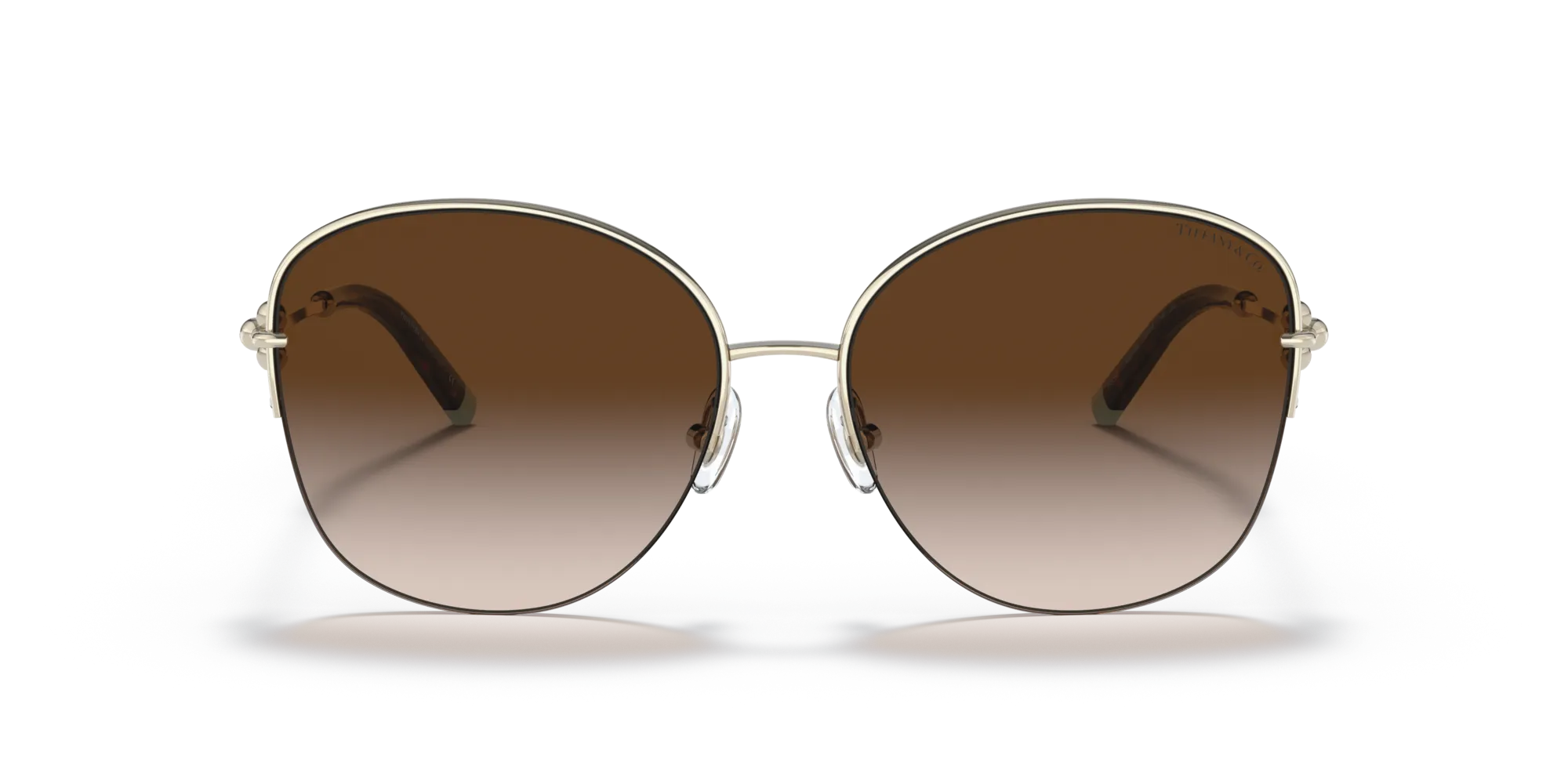 Tiffany TF3082 60213B Occhiali da sole Metallo Oro Marrone Squadrata Normale Sfumato - immagine 3