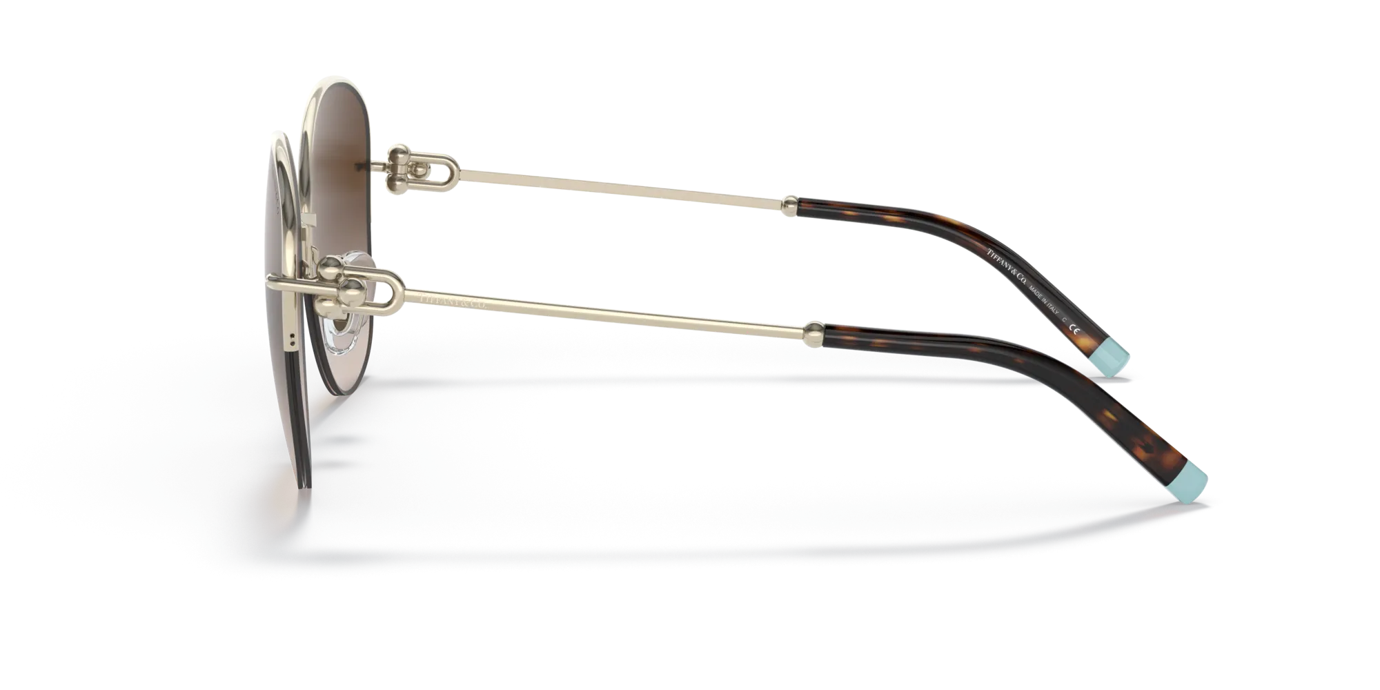 Tiffany TF3082 60213B Occhiali da sole Metallo Oro Marrone Squadrata Normale Sfumato - immagine 4