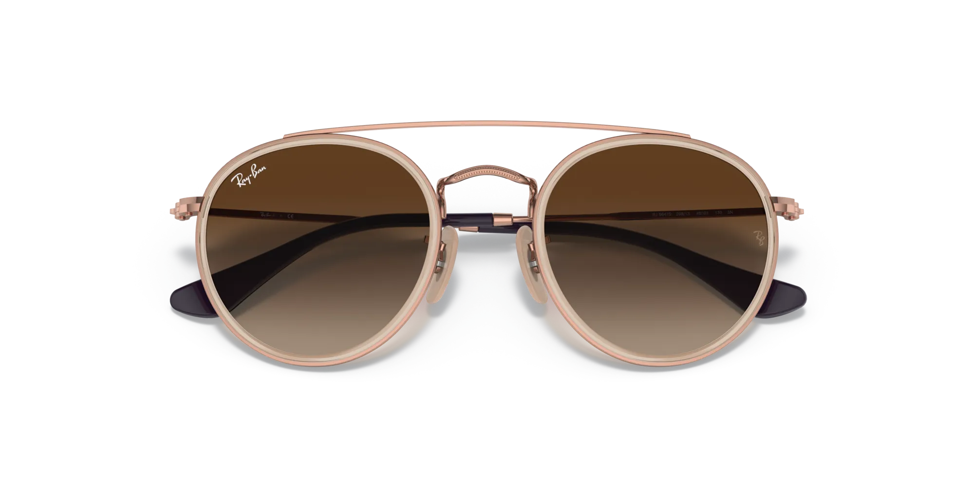 Ray - Ban RJ9647S 288/13 Occhiali da sole bambino Metallo Marrone Marrone Rotonda Normale Sfumato - immagine 2