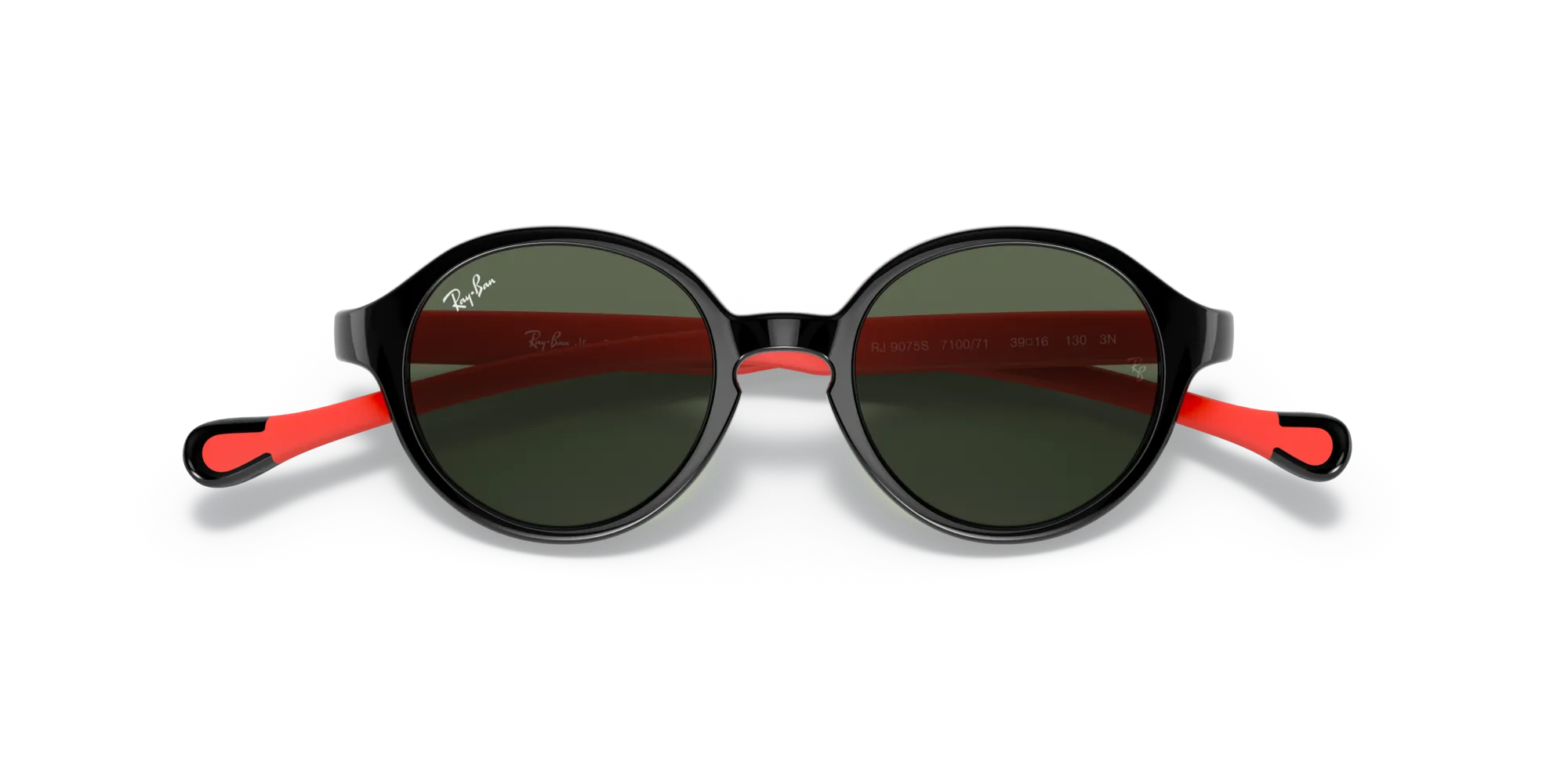 Ray - Ban RJ9075S 710071 Occhiali da sole bambino Iniettato Nero Verde Pantos Normale - immagine 2