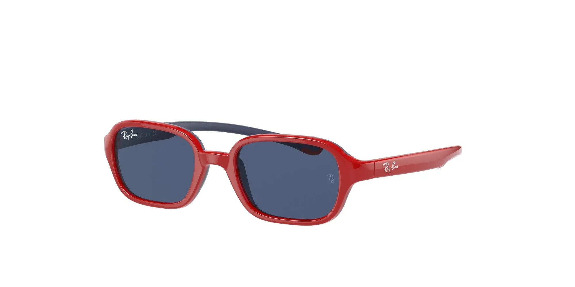 Ray - Ban RJ9074S 709380 Occhiali da sole bambino Iniettato Rosso Blu Squadrata Normale - immagine 1