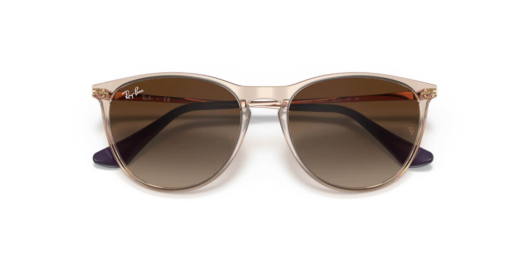Ray - Ban RJ9060S JUNIOR ERIKA 710813 Occhiali da sole bambino Iniettato Marrone Marrone Pantos Normale Sfumato - immagine 2