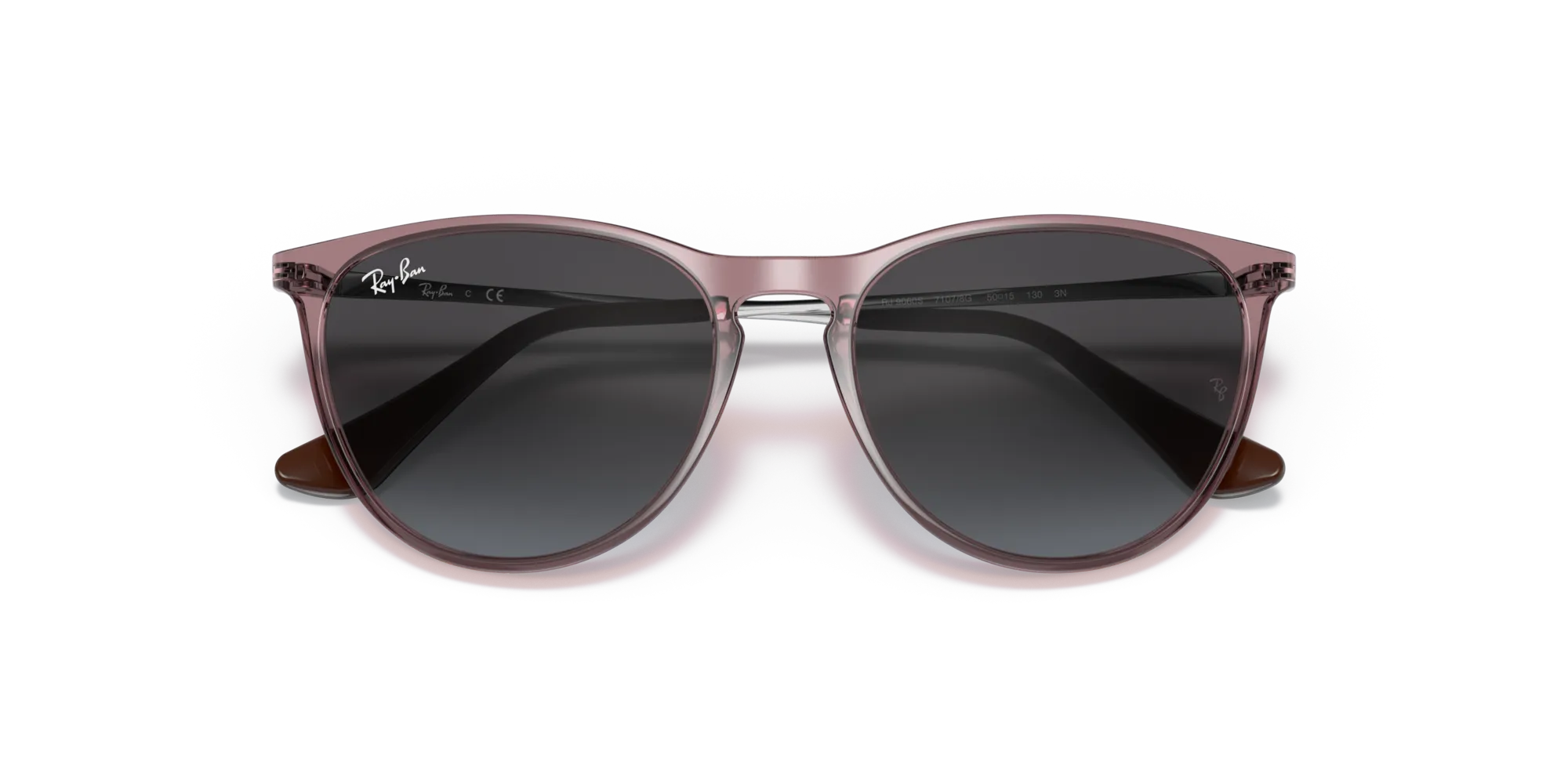 Ray - Ban RJ9060S JUNIOR ERIKA 71078G Occhiali da sole bambino Iniettato Viola Grigio Pantos Normale Sfumato - immagine 2