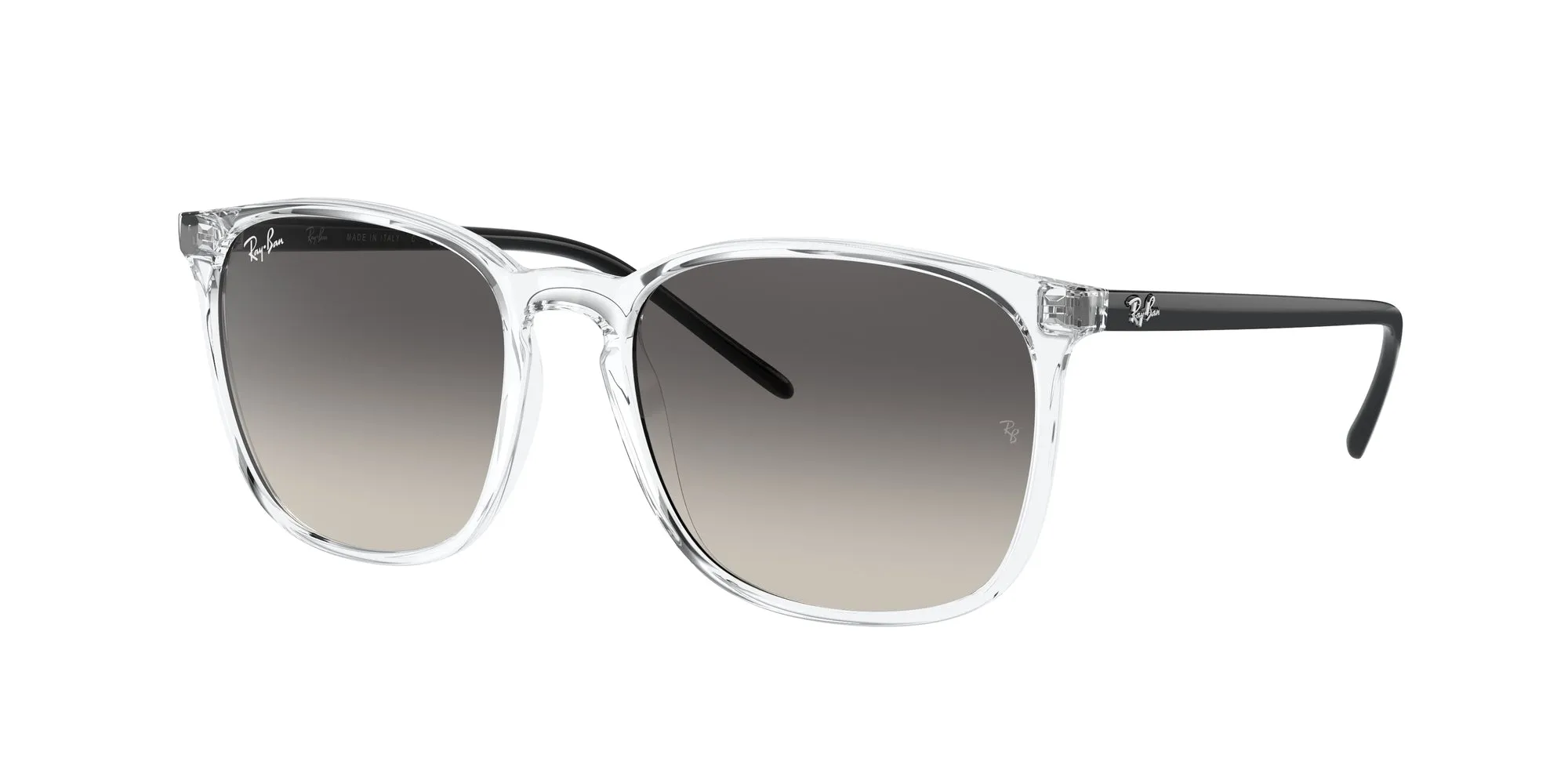 Ray - Ban RB4387 647711 Occhiali da sole Nylon Trasparente Grigio Squadrata Normale Sfumato - immagine 1