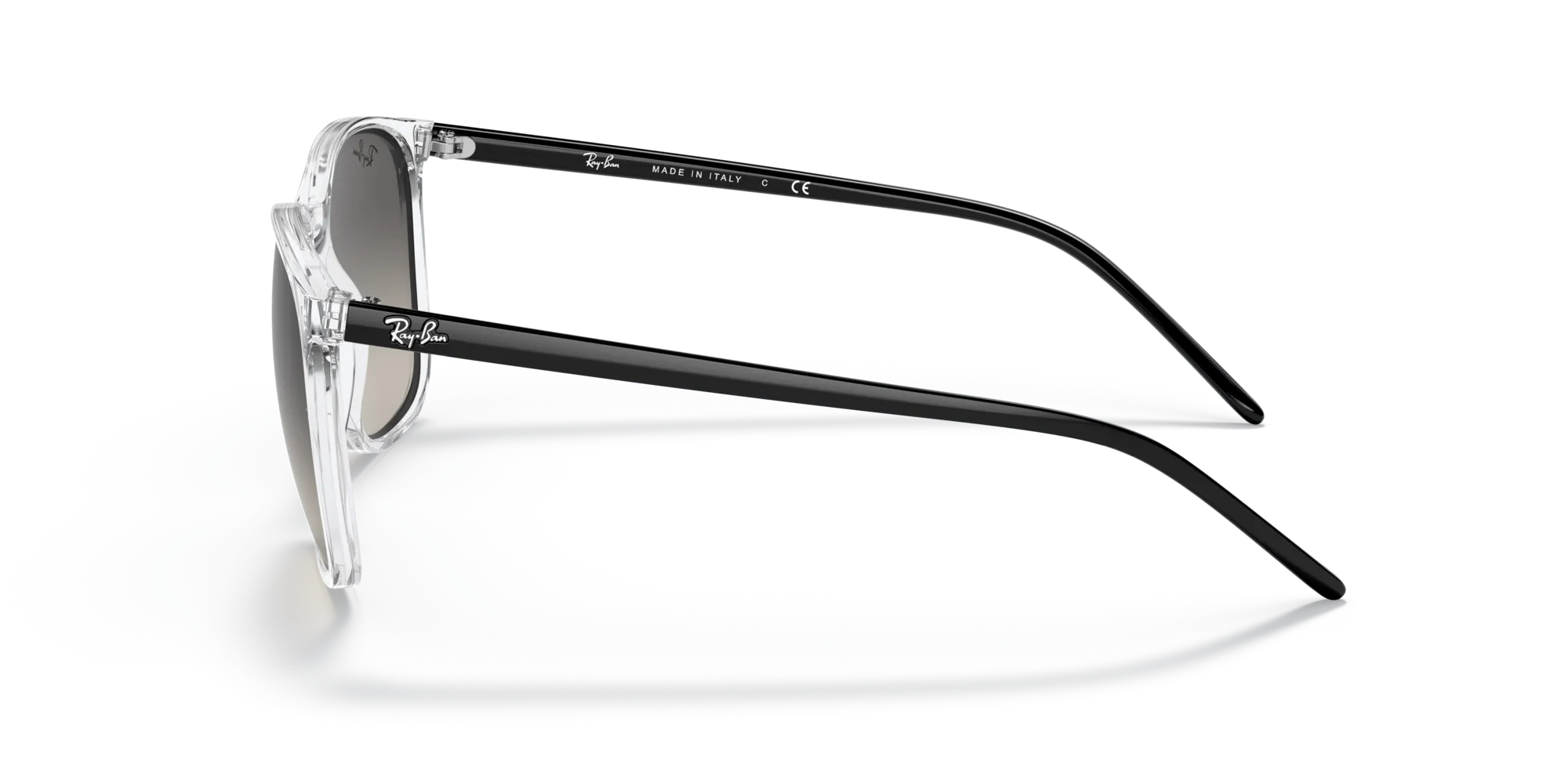 Ray - Ban RB4387 647711 Occhiali da sole Nylon Trasparente Grigio Squadrata Normale Sfumato - immagine 4
