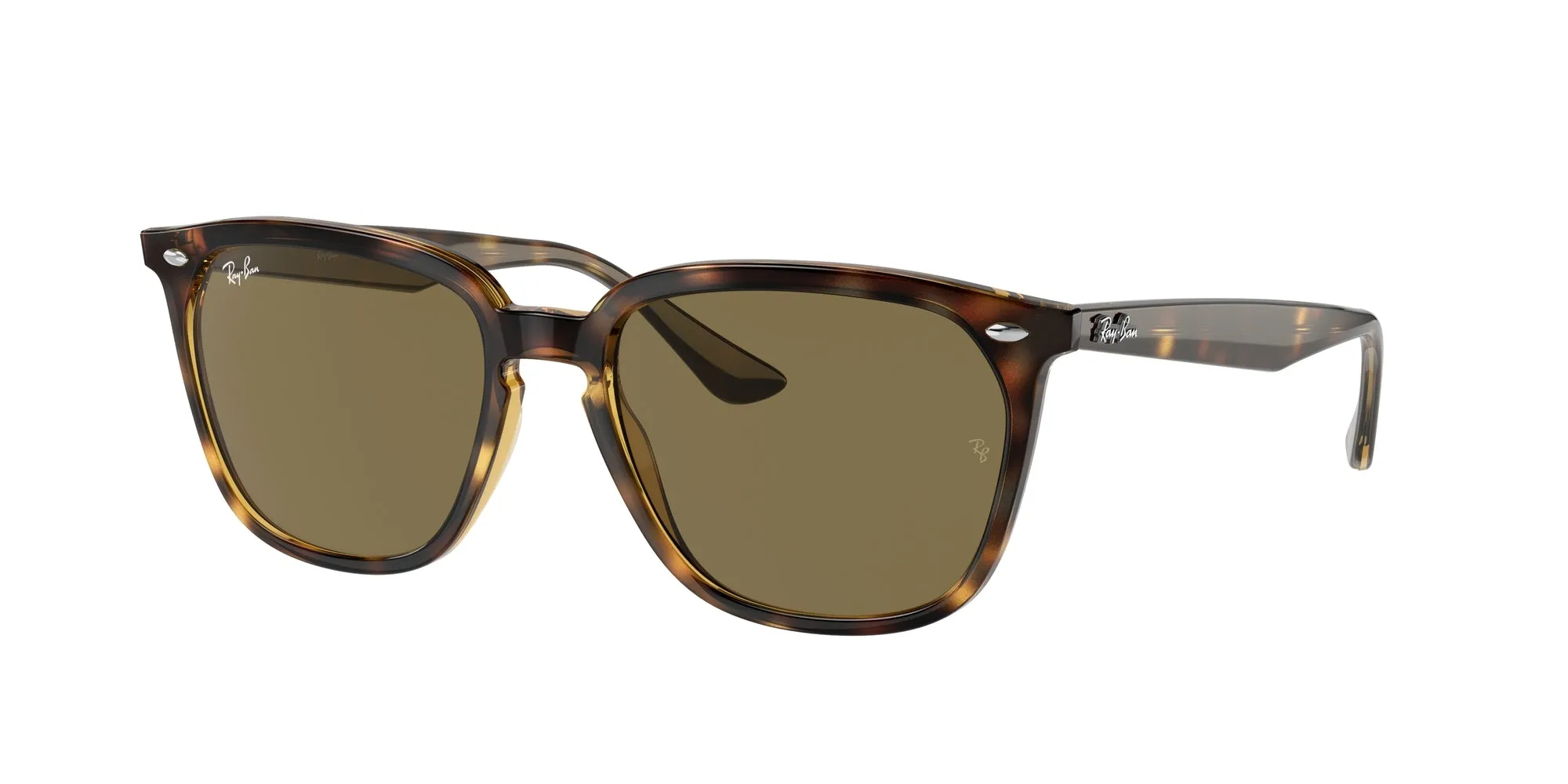 Ray - Ban RB4362 710/73 Occhiali da sole Acetato Tartaruga Marrone Squadrata Normale - immagine 1