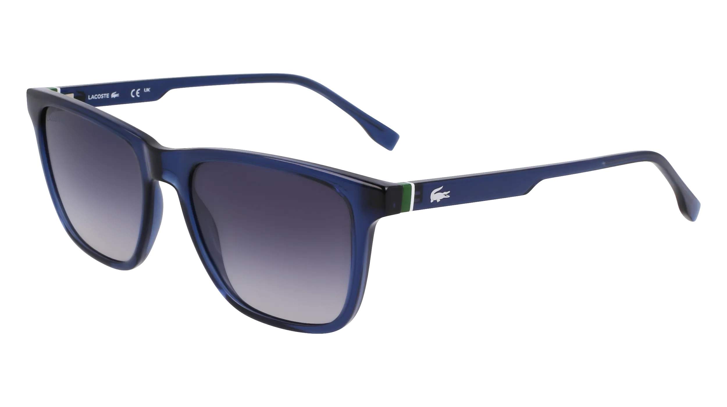 Lacoste L6041S 410 Occhiali da sole Bio-iniettato Blu Squadrata Normale Sfumato - immagine 1