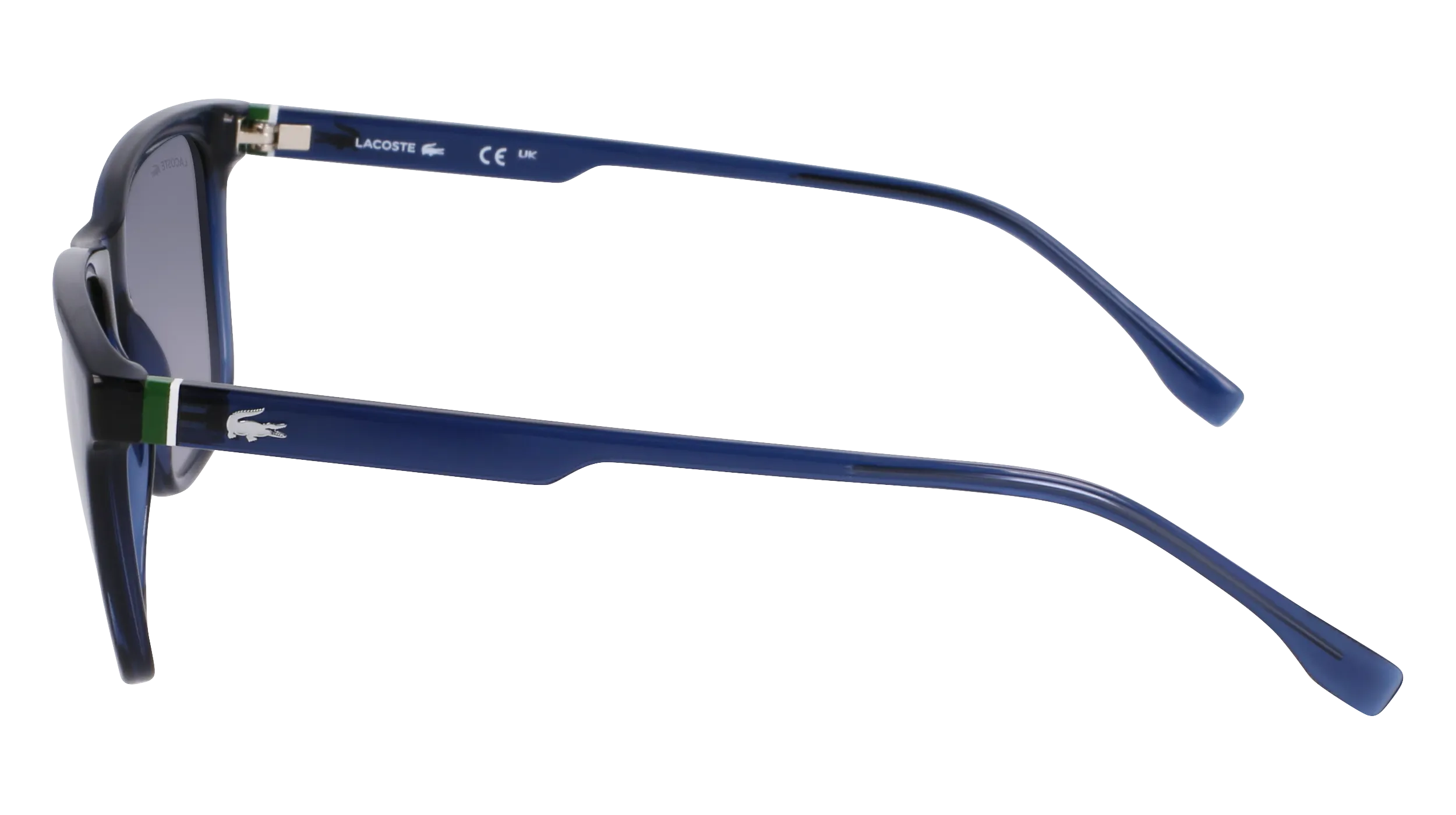 Lacoste L6041S 410 Occhiali da sole Bio-iniettato Blu Squadrata Normale Sfumato - immagine 4