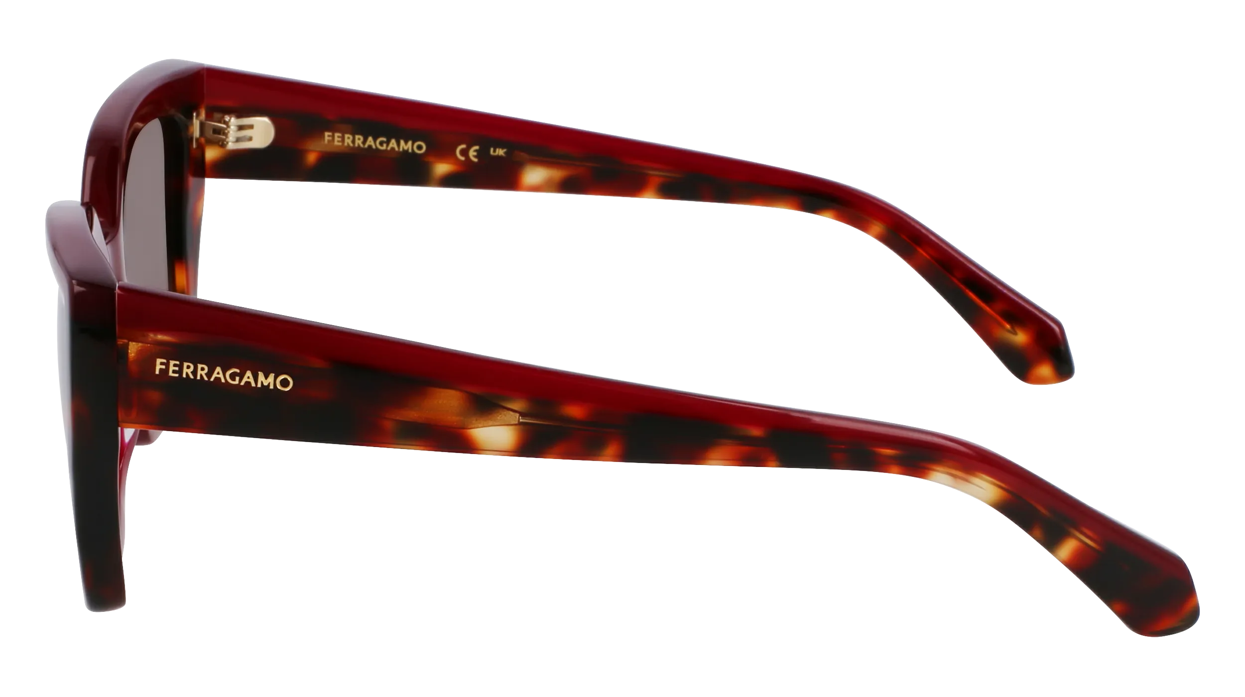 Ferragamo SF2035S 654 Occhiali da sole Acetato Bordeaux Farfalla Normale - immagine 4