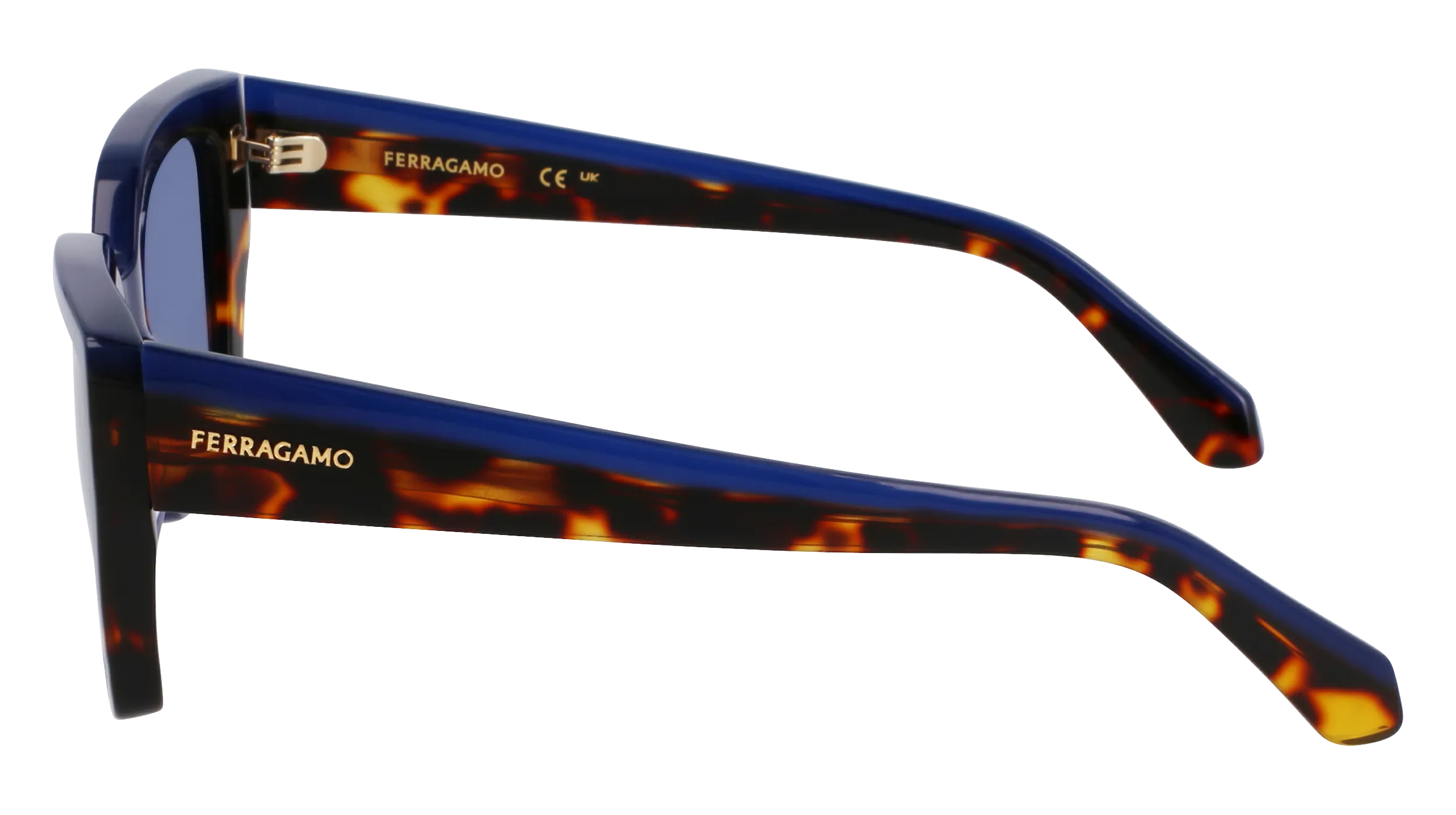 Ferragamo SF2035S 424 Occhiali da sole Acetato Blu Farfalla Normale - immagine 4