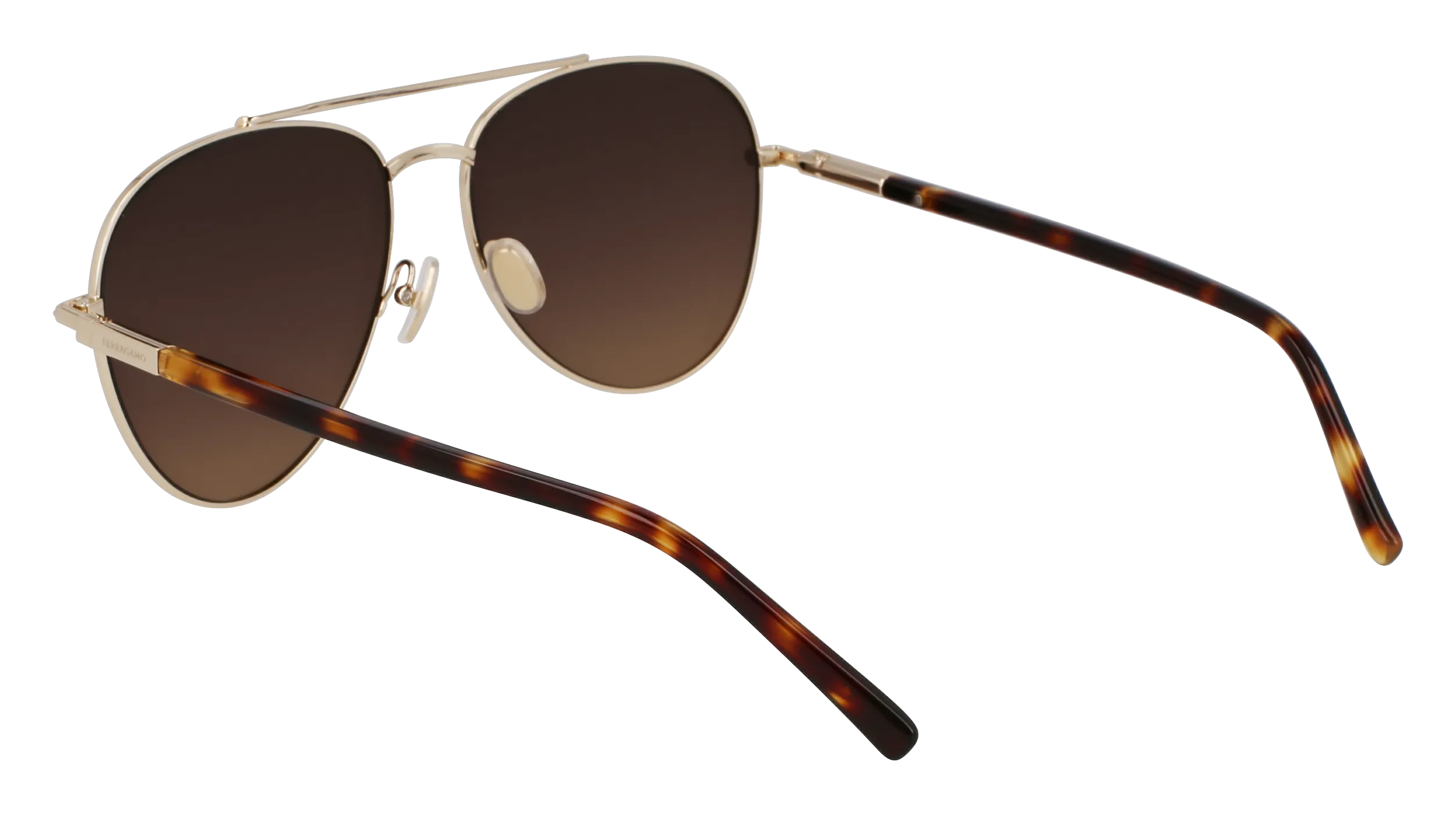 Ferragamo SF316S 745 Occhiali da sole Metallo Oro Pilot Normale Sfumato - immagine 3