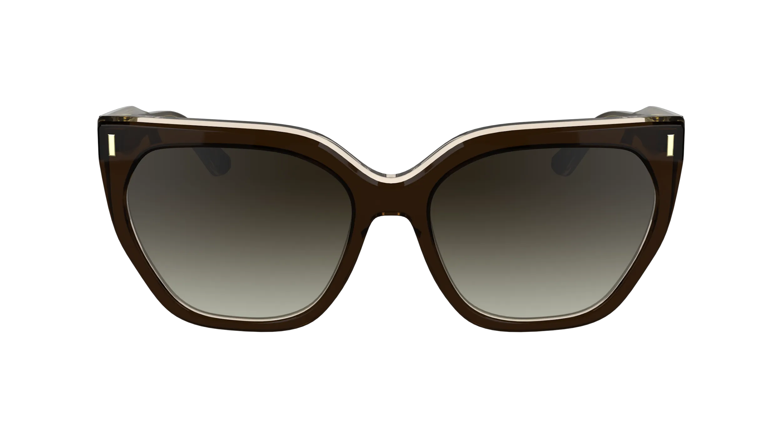 Calvin Klein CK24535S 226 Occhiali da sole Acetato Marrone Farfalla Normale Sfumato - immagine 2