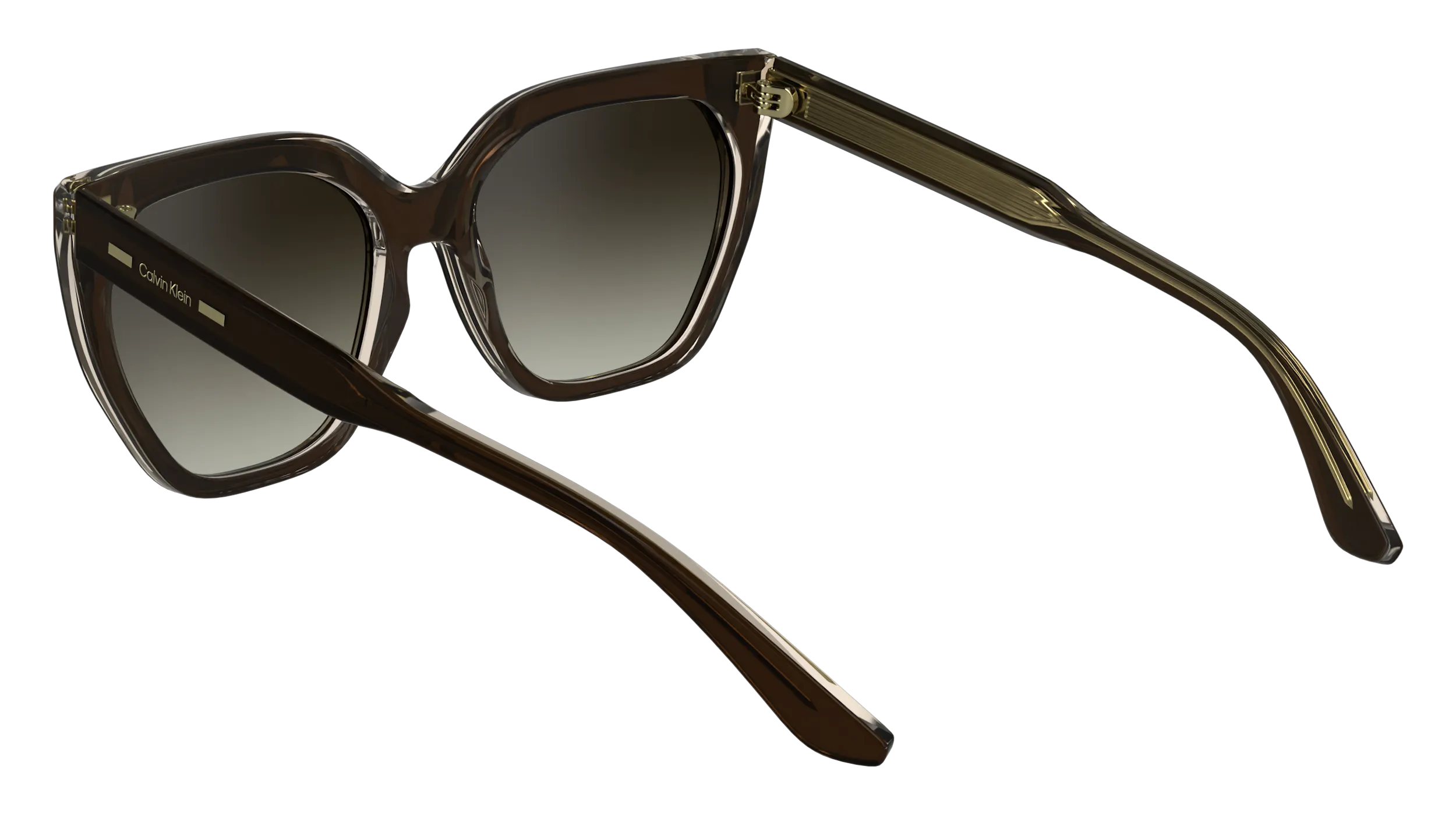 Calvin Klein CK24535S 226 Occhiali da sole Acetato Marrone Farfalla Normale Sfumato - immagine 3