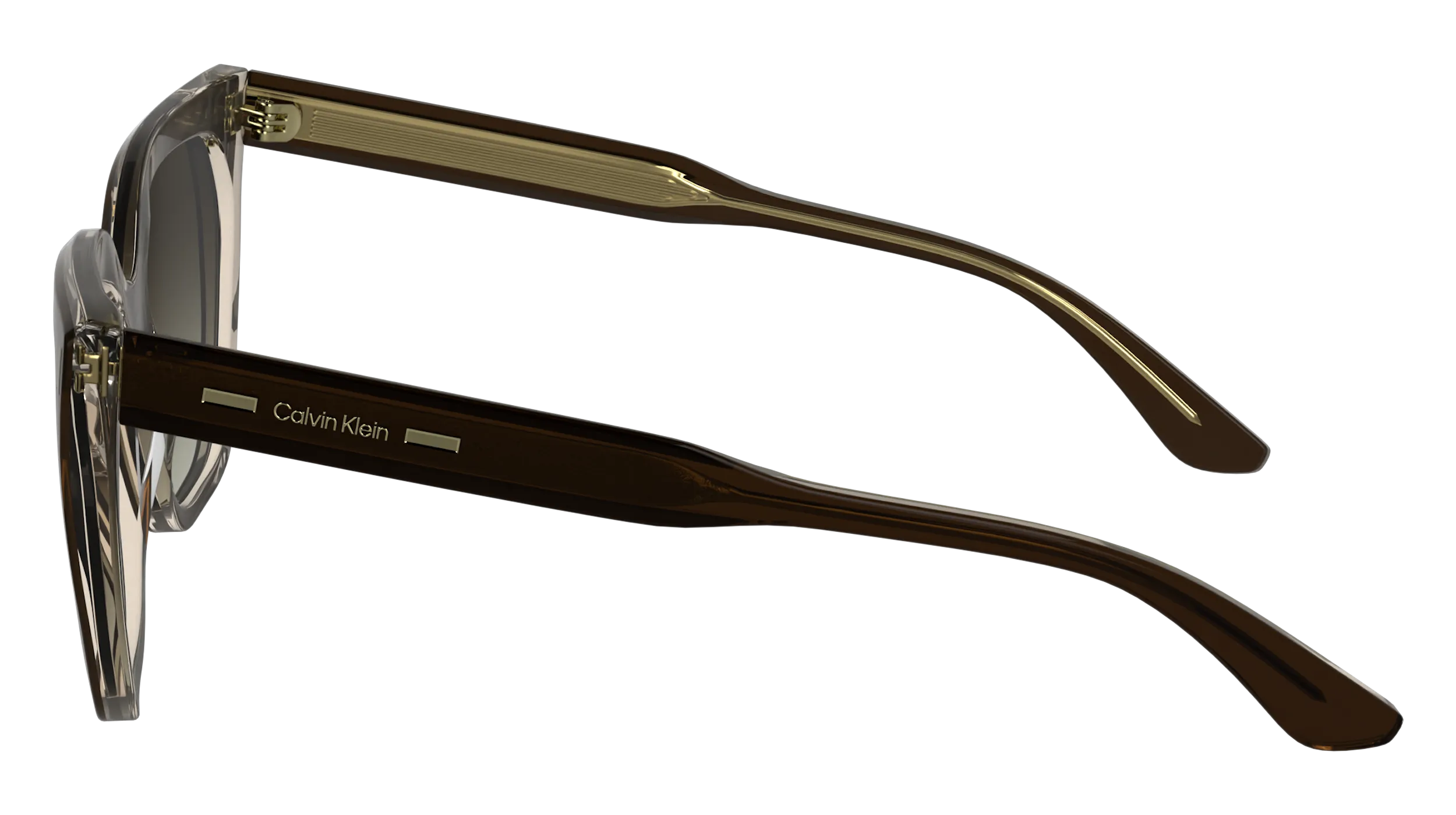 Calvin Klein CK24535S 226 Occhiali da sole Acetato Marrone Farfalla Normale Sfumato - immagine 4