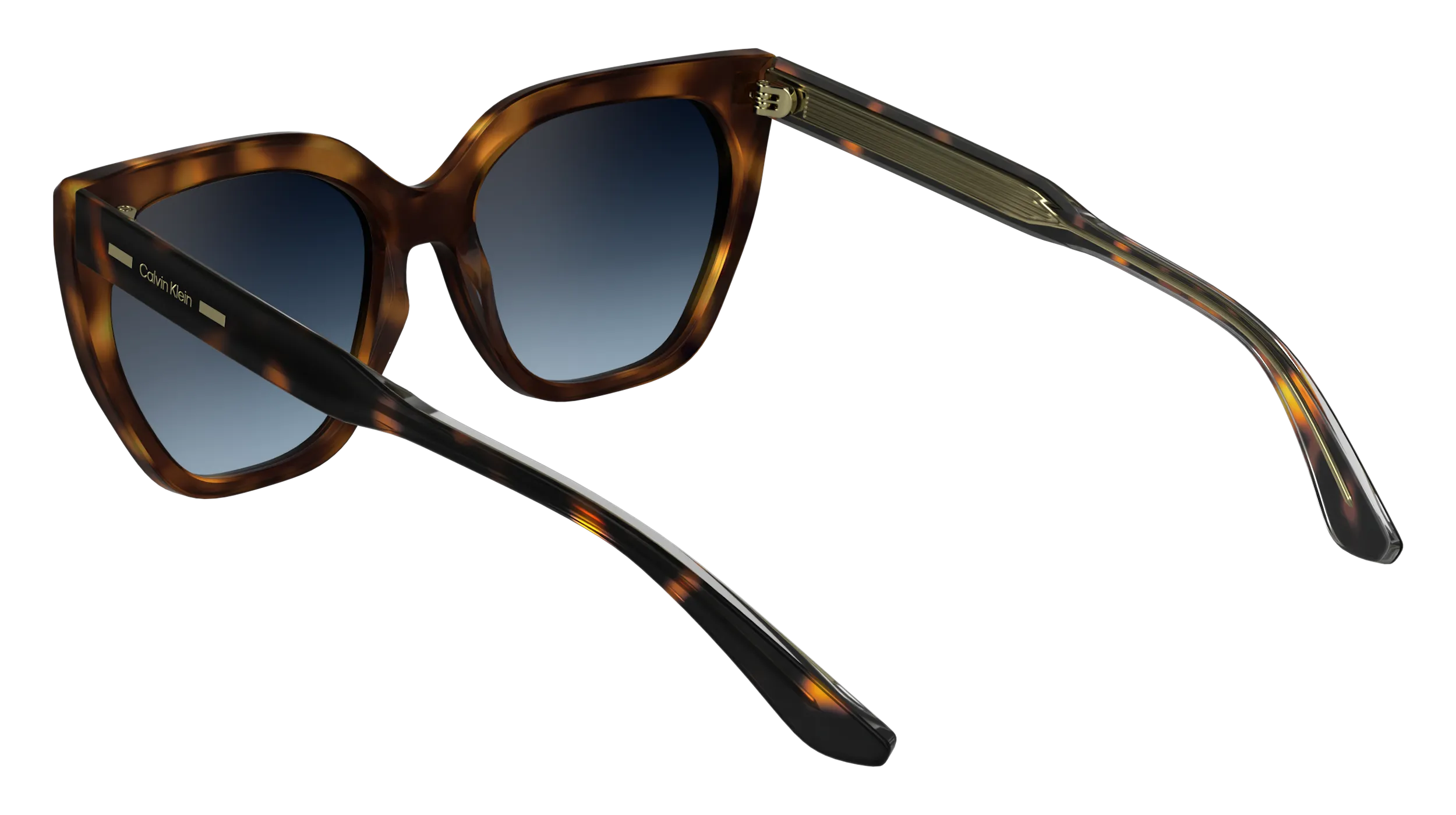 Calvin Klein CK24535S 240 Occhiali da sole Acetato Havana Farfalla Normale Sfumato - immagine 3