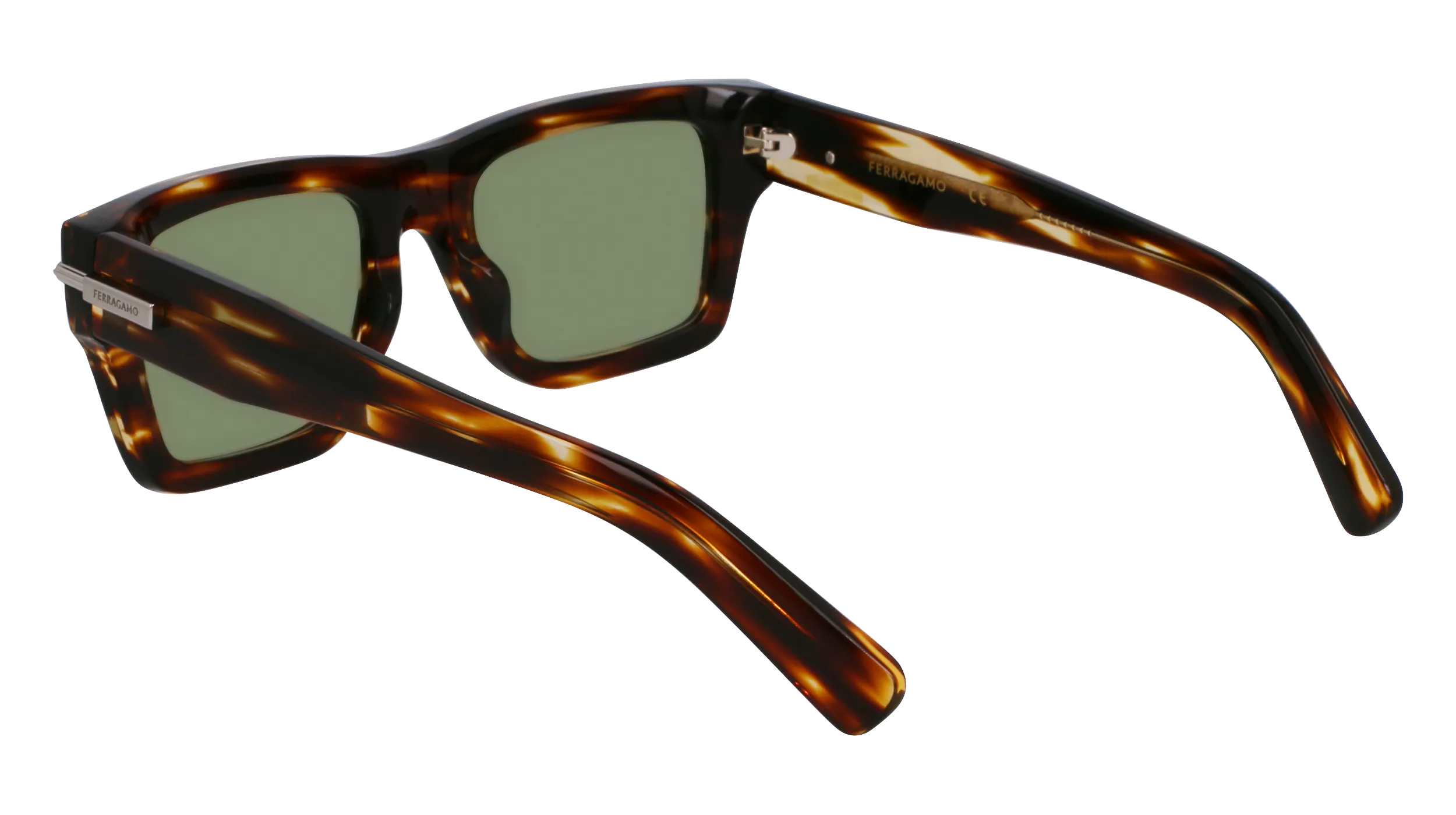 Ferragamo SF2033S 216 Occhiali da sole Acetato Marrone Squadrata Normale - immagine 3