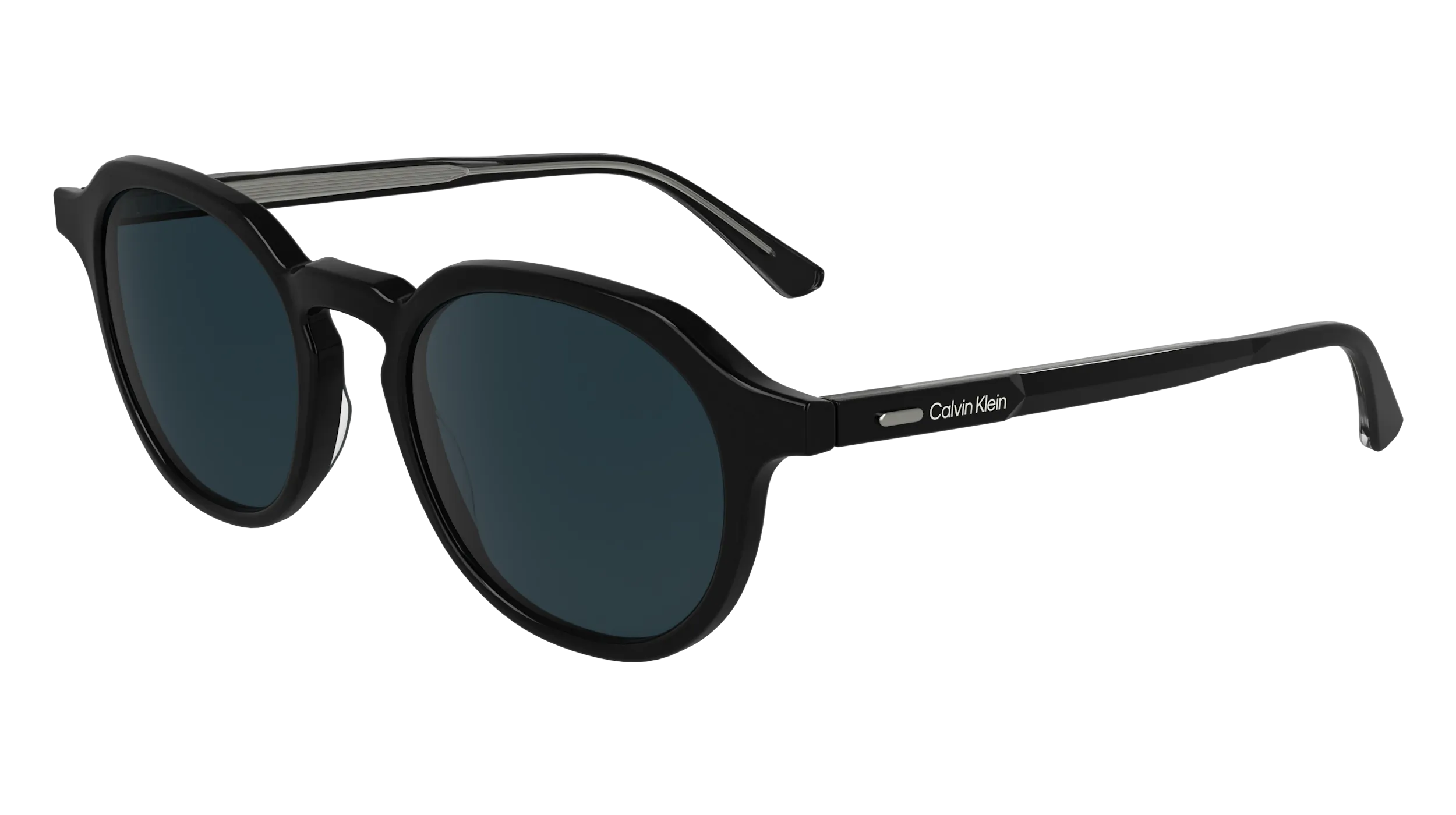 Calvin Klein CK24538S 001 Occhiali da sole Acetato Nero Geometrica Normale - immagine 1