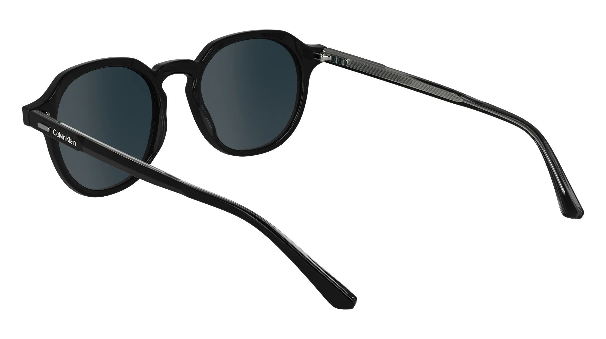 Calvin Klein CK24538S 001 Occhiali da sole Acetato Nero Geometrica Normale - immagine 3