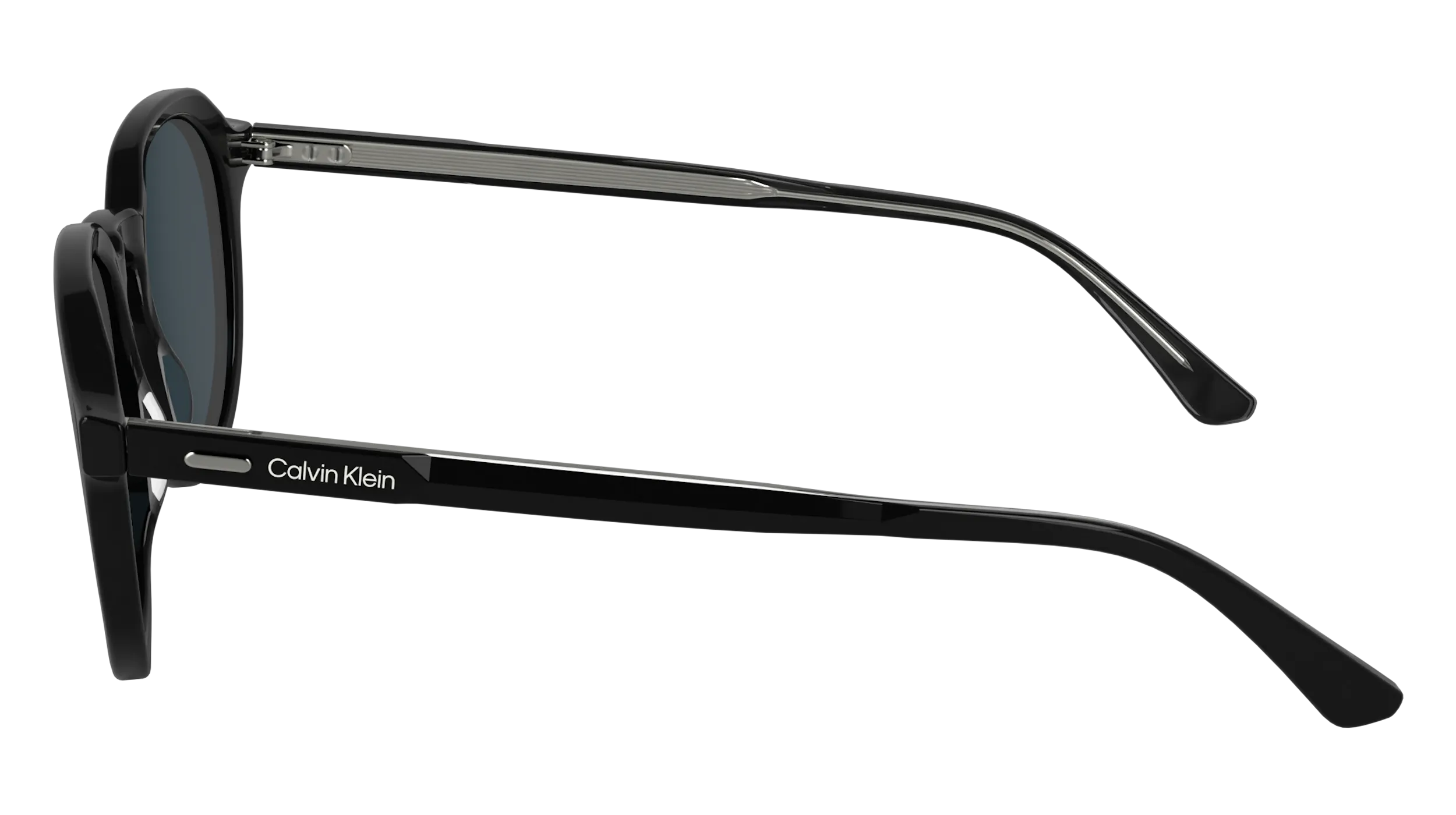 Calvin Klein CK24538S 001 Occhiali da sole Acetato Nero Geometrica Normale - immagine 4