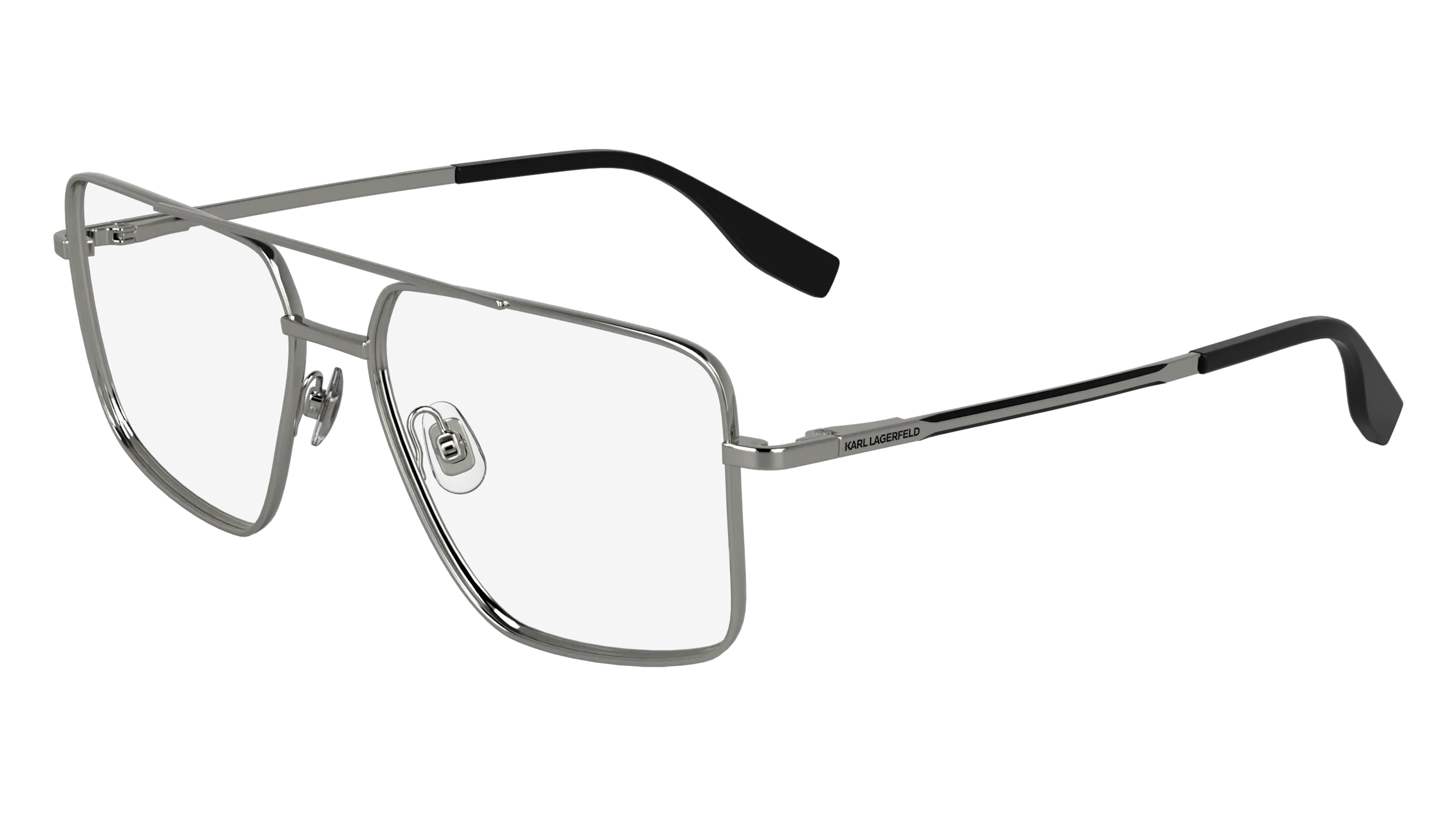 Karl Lagerfeld KL357 041 Montature da vista Metallo Argento Pilot Normale - immagine 1