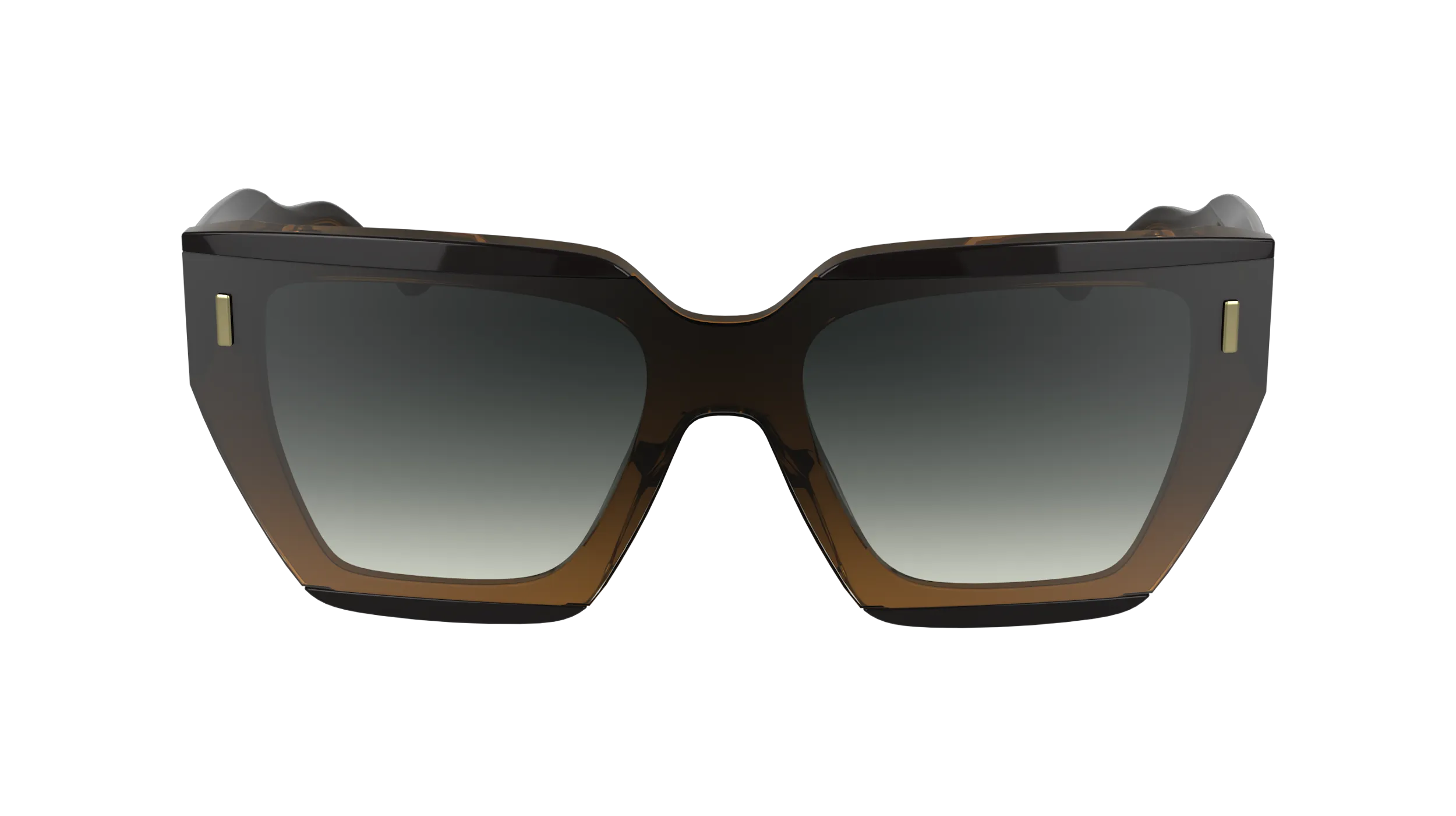 Calvin Klein CK24533S 002 Occhiali da sole Acetato Nero Squadrata Normale Sfumato - immagine 2