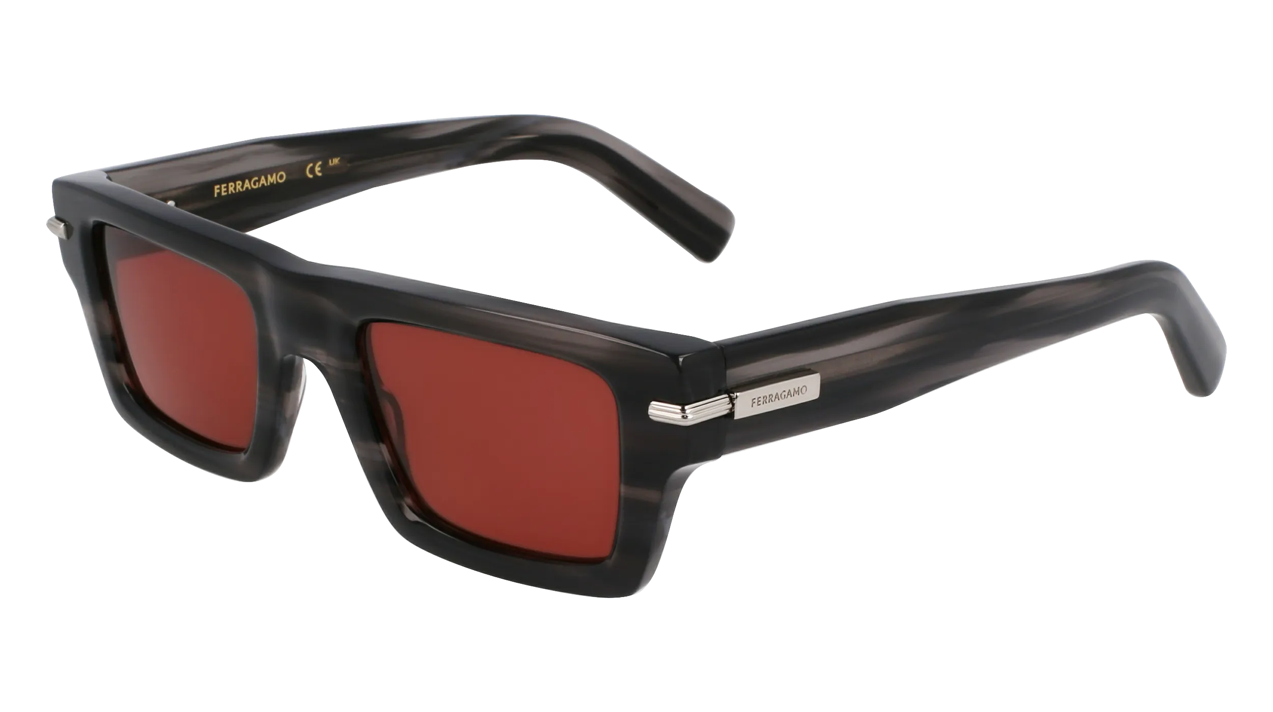 Ferragamo SF2034S 014 Occhiali da sole Acetato Grigio Squadrata Normale - immagine 1