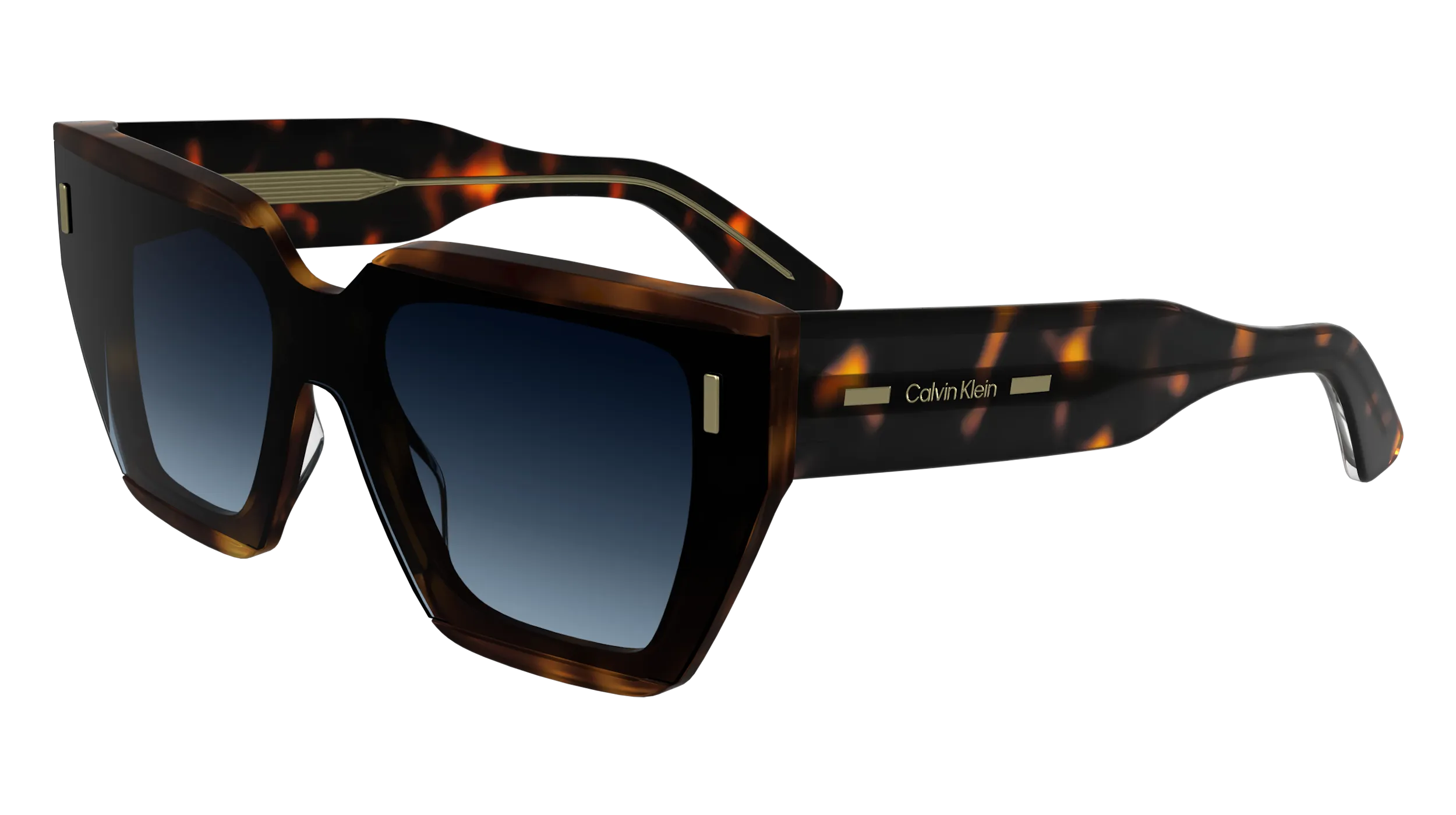 Calvin Klein CK24533S 240 Occhiali da sole Acetato Havana Squadrata Normale Sfumato - immagine 1