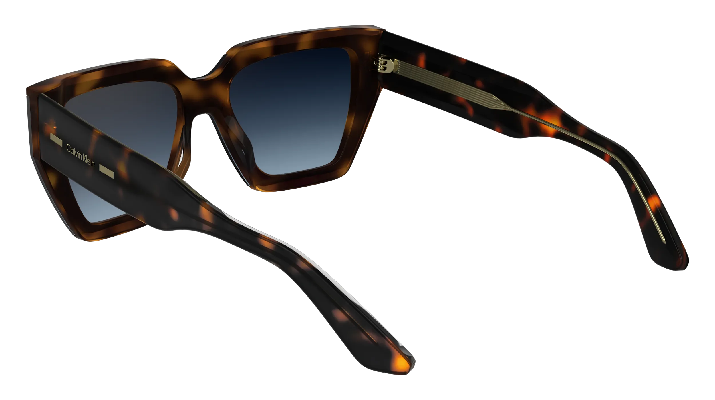 Calvin Klein CK24533S 240 Occhiali da sole Acetato Havana Squadrata Normale Sfumato - immagine 3