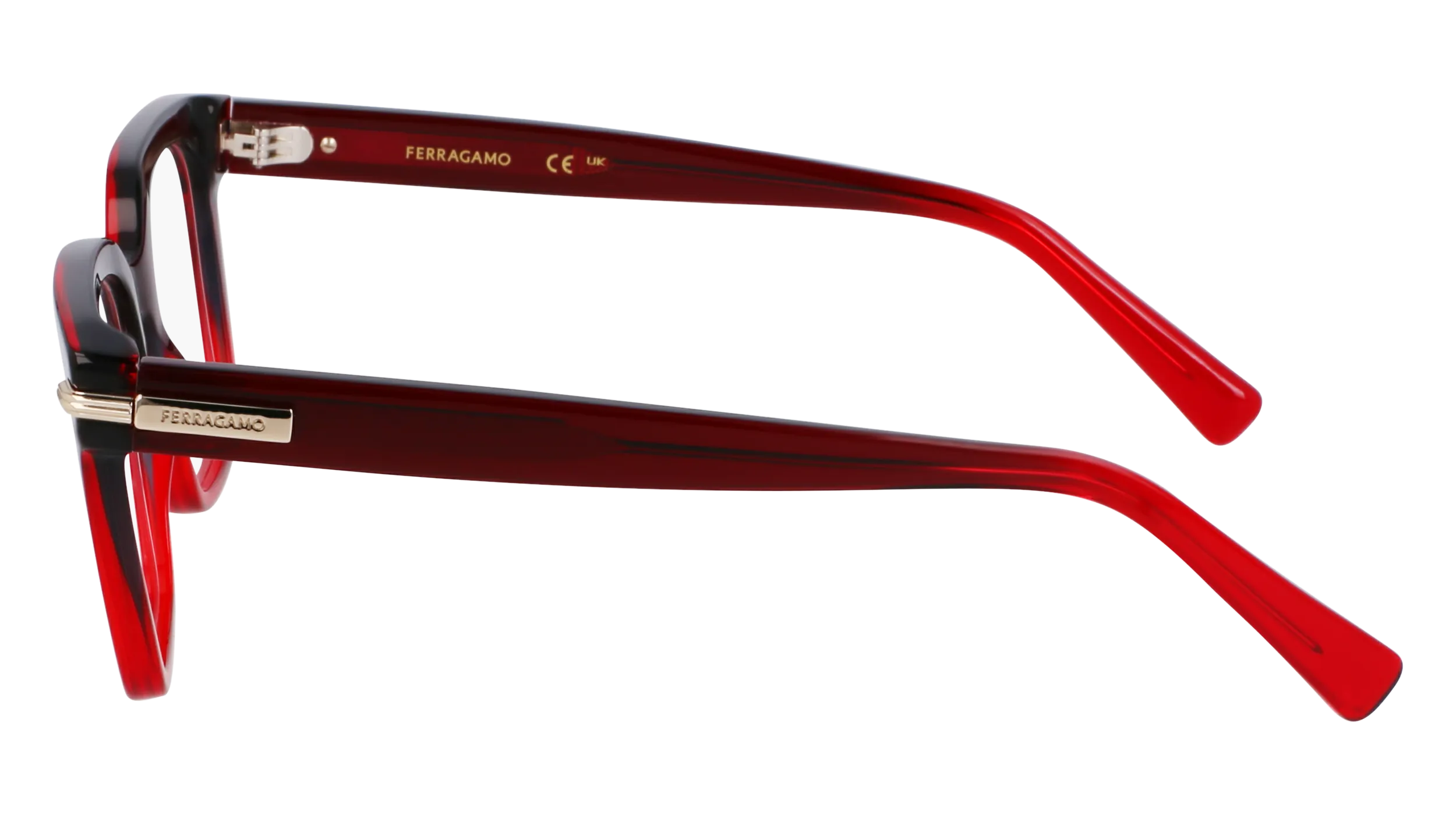 Ferragamo SF3009 615 Montature da vista Acetato Rosso Squadrata Normale - immagine 4