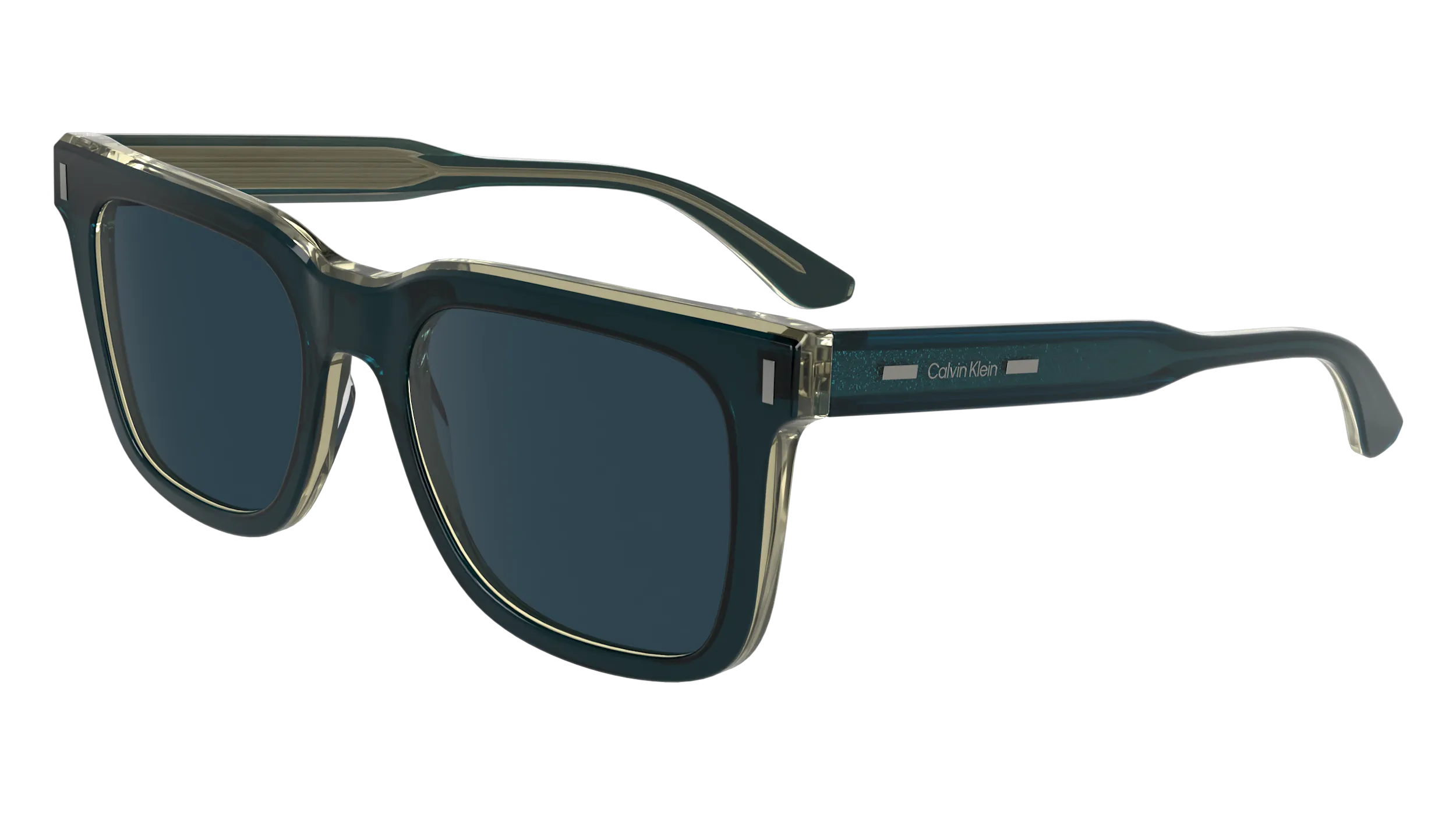 Calvin Klein CK24536S 434 Occhiali da sole Acetato Petrolio Squadrata Normale - immagine 1