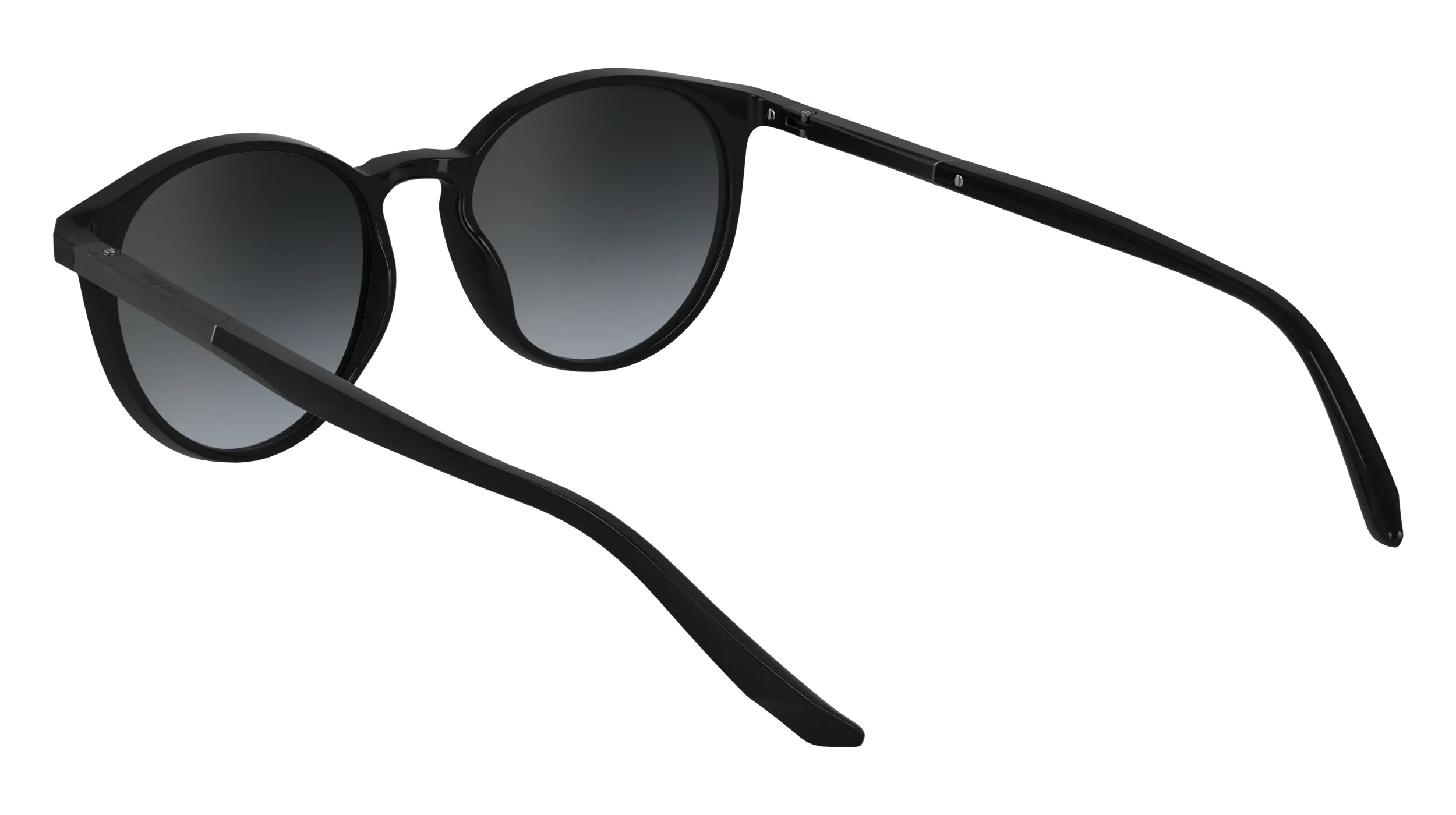 Calvin Klein CK24539S 001 Occhiali da sole Bio-iniettato Nero Rotonda Normale Sfumato - immagine 3