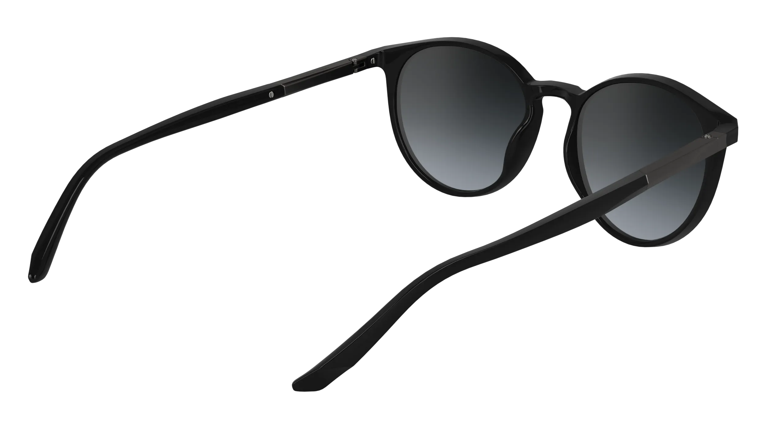 Calvin Klein CK24539S 001 Occhiali da sole Bio-iniettato Nero Rotonda Normale Sfumato - immagine 4