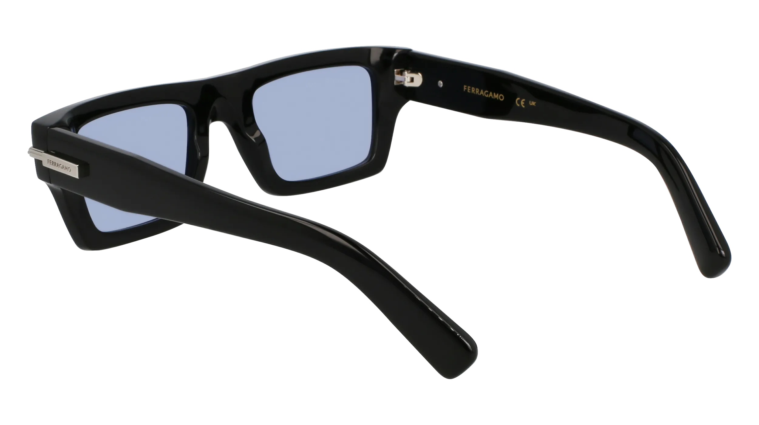 Ferragamo SF2034S 006 Occhiali da sole Acetato Nero Squadrata Normale - immagine 3