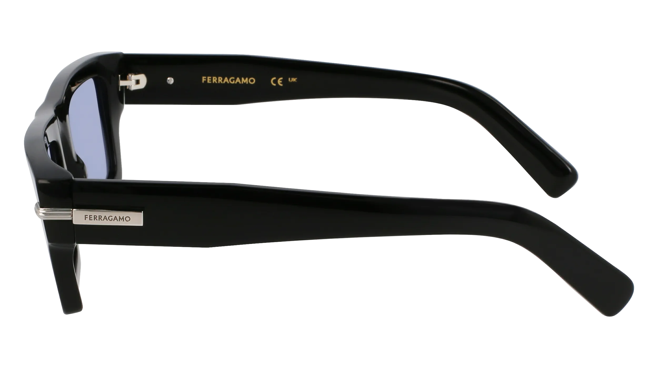 Ferragamo SF2034S 006 Occhiali da sole Acetato Nero Squadrata Normale - immagine 4