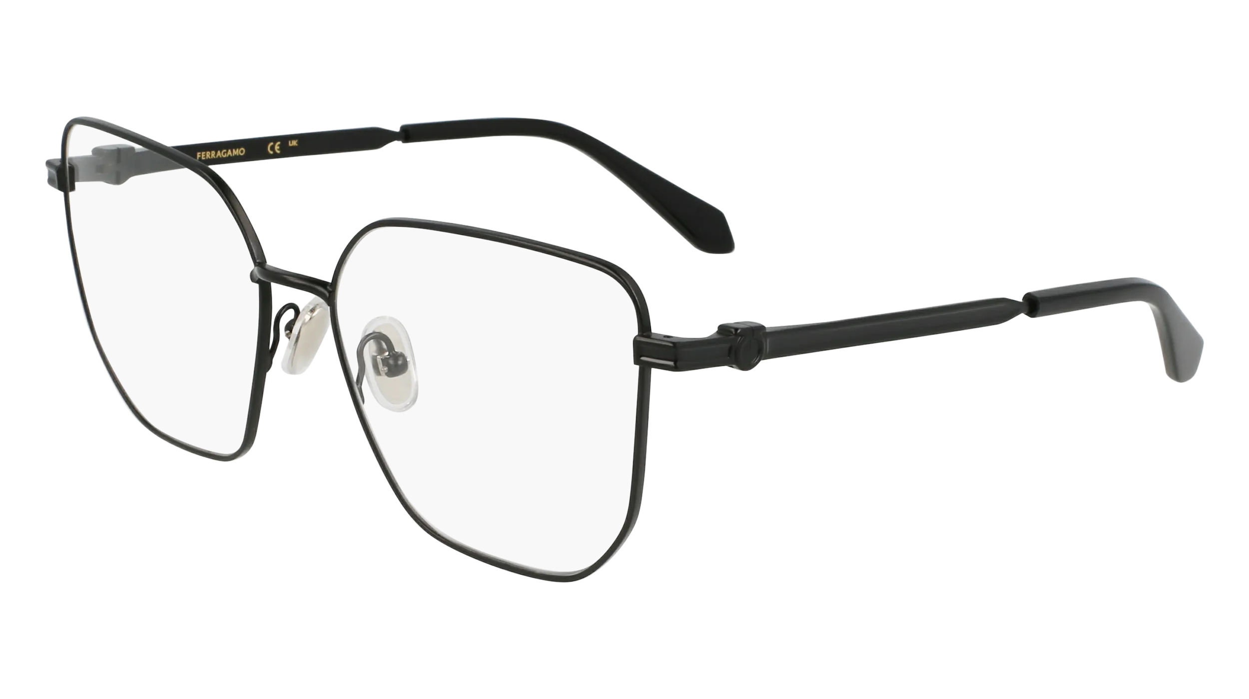 Ferragamo SF2234 002 Montature da vista Metallo Nero Squadrata Normale - immagine 1