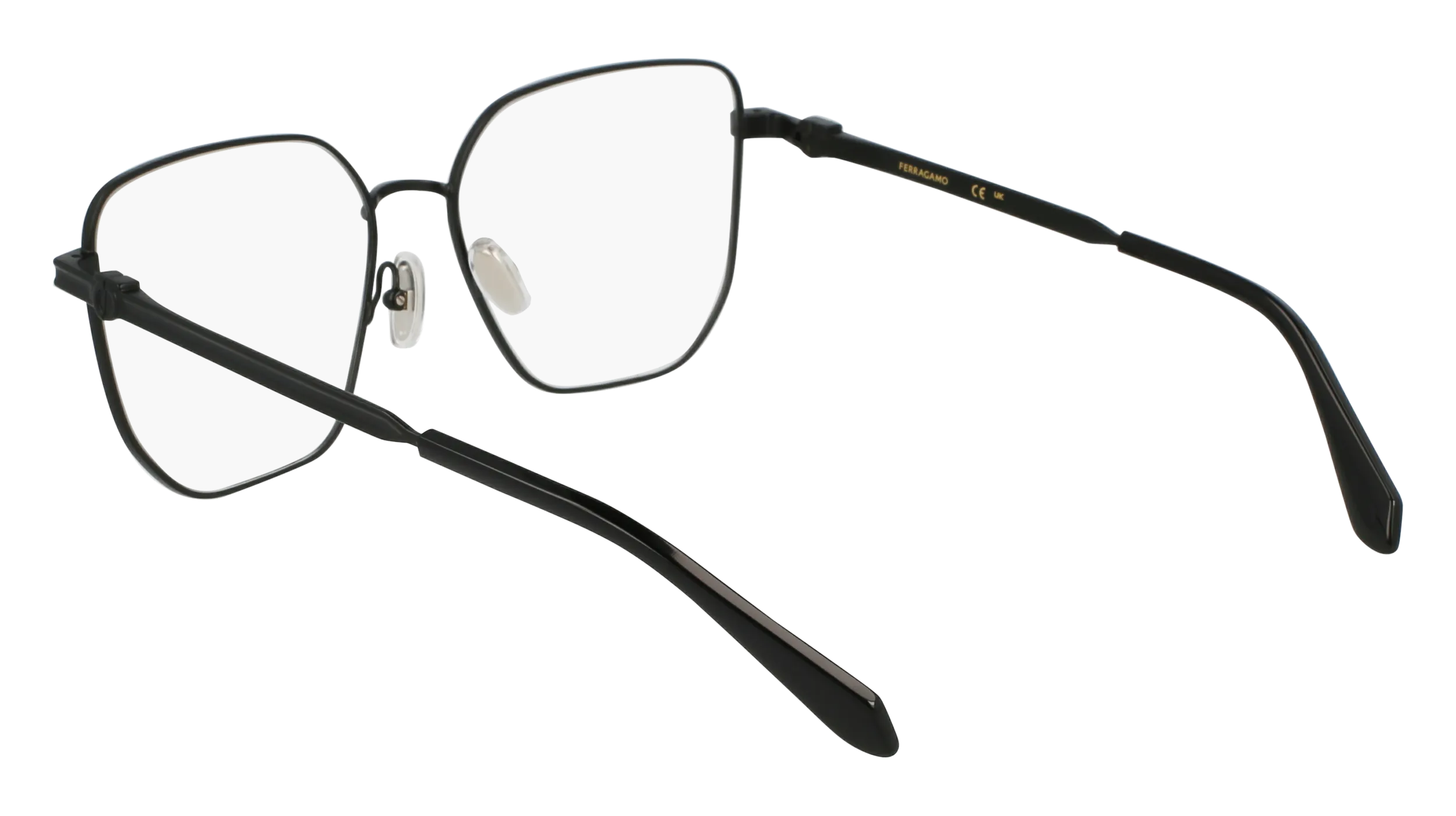 Ferragamo SF2234 002 Montature da vista Metallo Nero Squadrata Normale - immagine 3