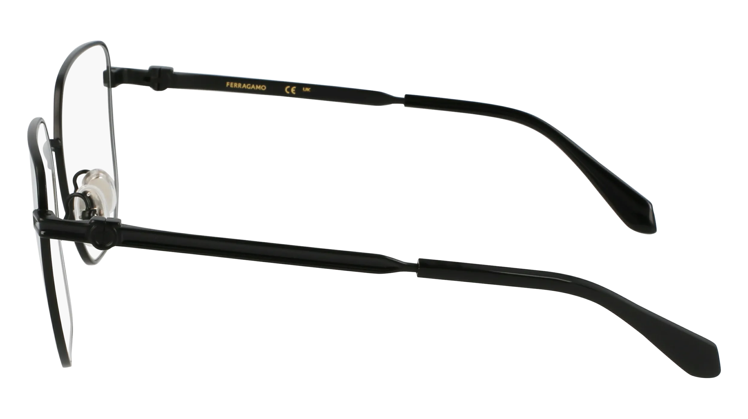 Ferragamo SF2234 002 Montature da vista Metallo Nero Squadrata Normale - immagine 4