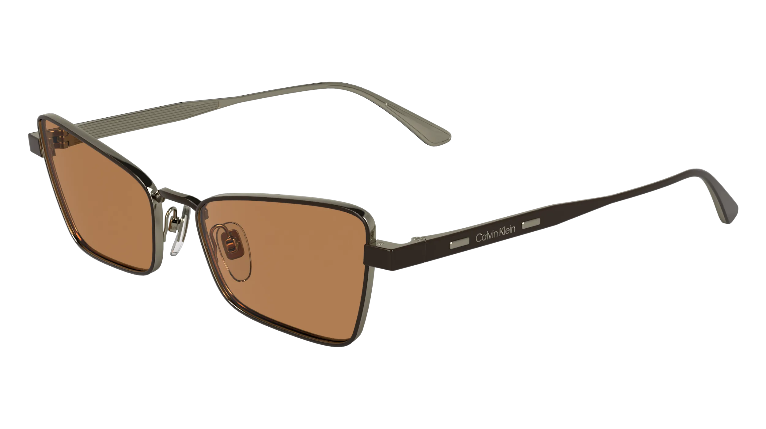 Calvin Klein CK24110S 200 Occhiali da sole Metallo Marrone Farfalla Normale - immagine 1
