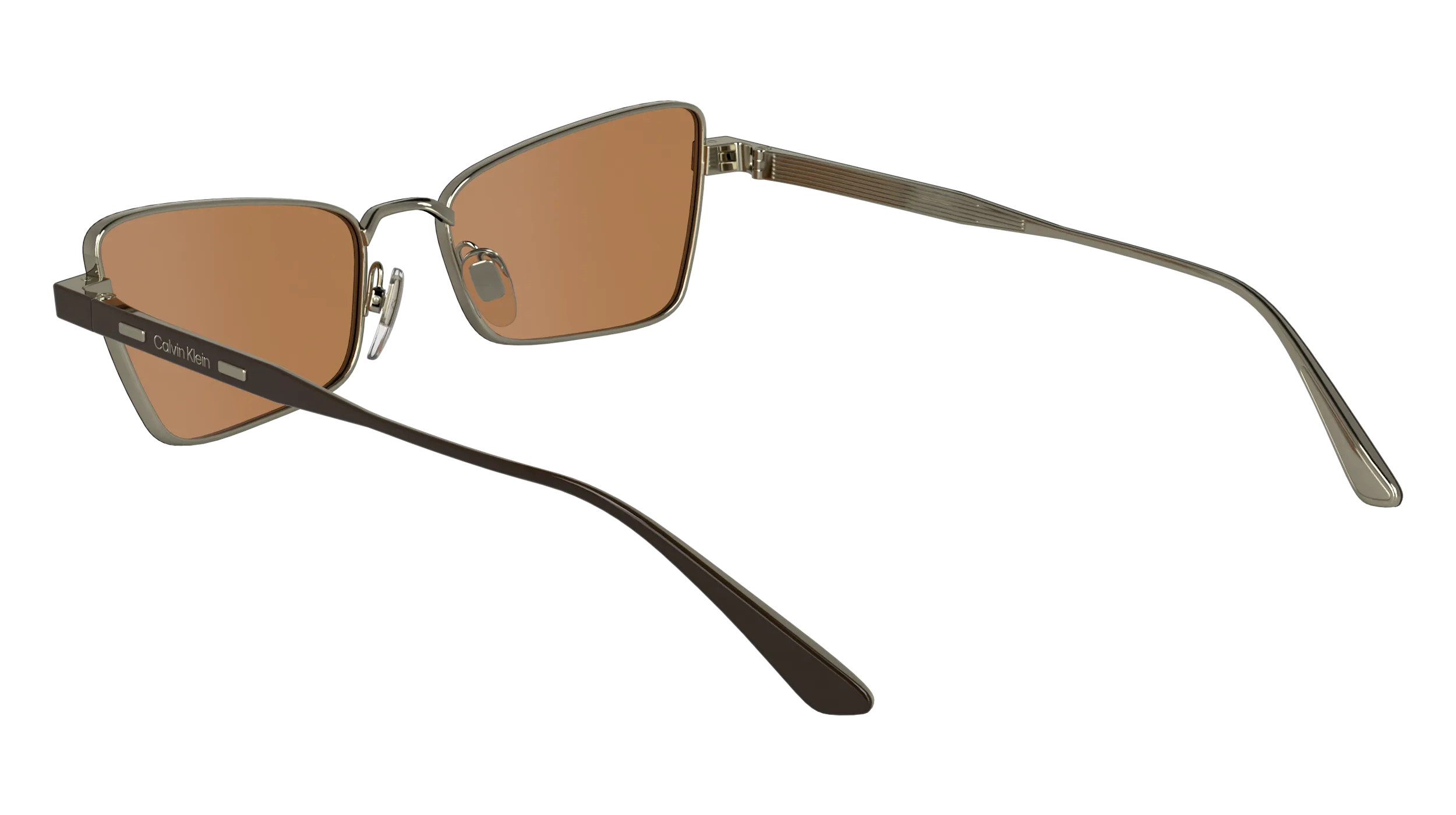 Calvin Klein CK24110S 200 Occhiali da sole Metallo Marrone Farfalla Normale - immagine 3
