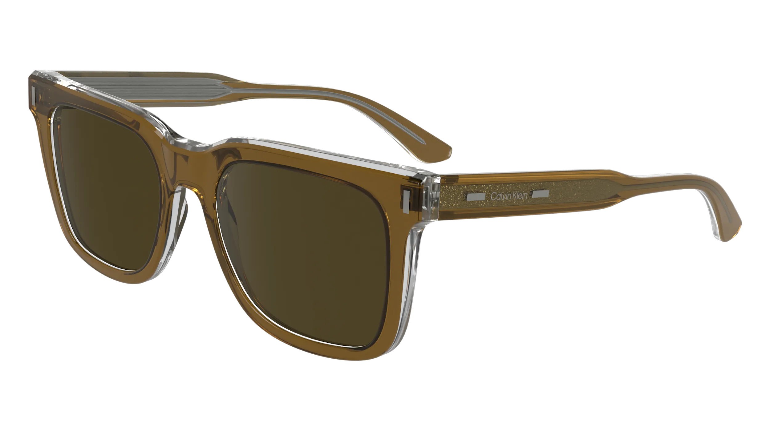 Calvin Klein CK24536S 280 Occhiali da sole Acetato Marrone Squadrata Normale - immagine 1