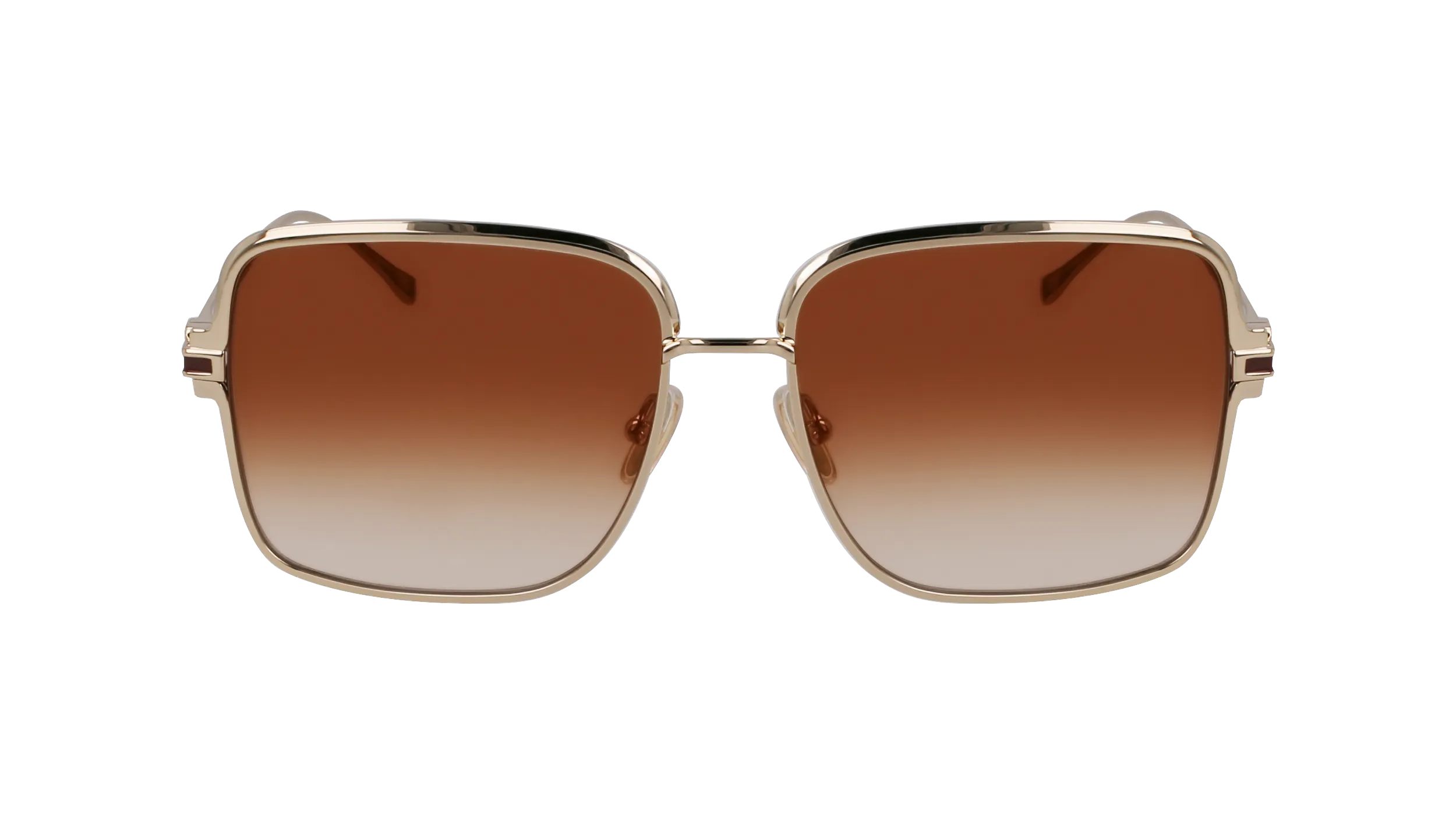 Ferragamo SF317S 704 Occhiali da sole Metallo Oro Squadrata Normale Sfumato - immagine 2
