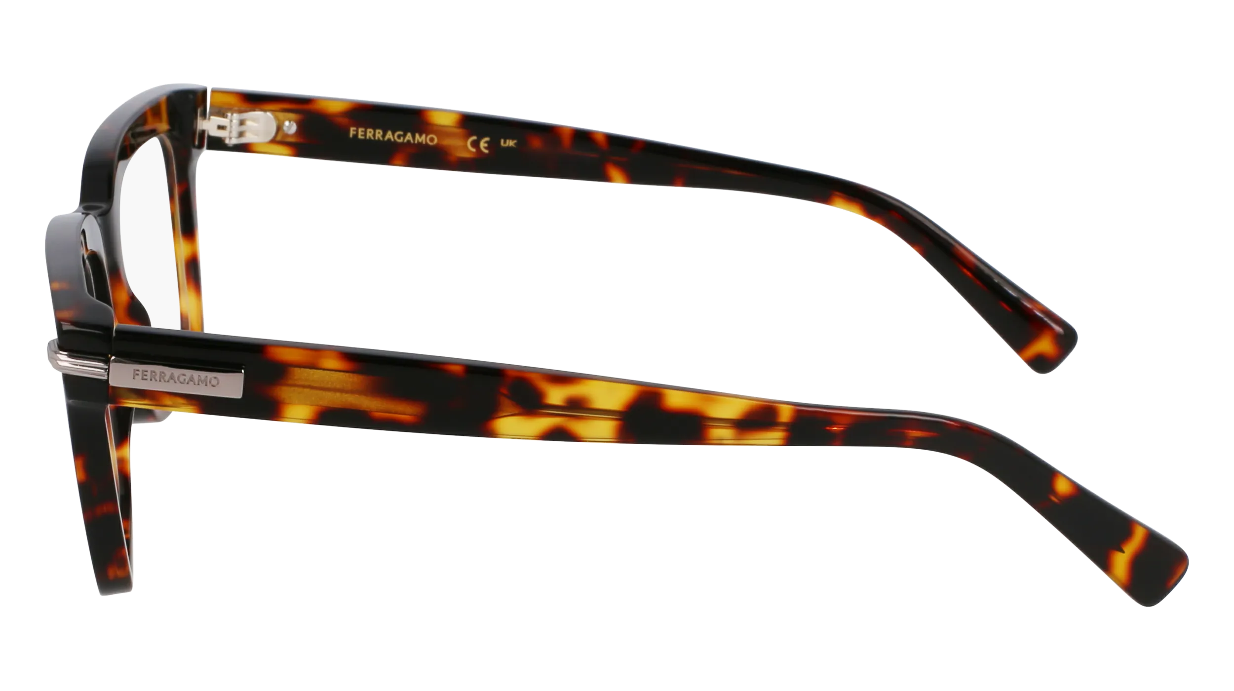 Ferragamo SF3014 242 Montature da vista Acetato Havana Squadrata Normale - immagine 4