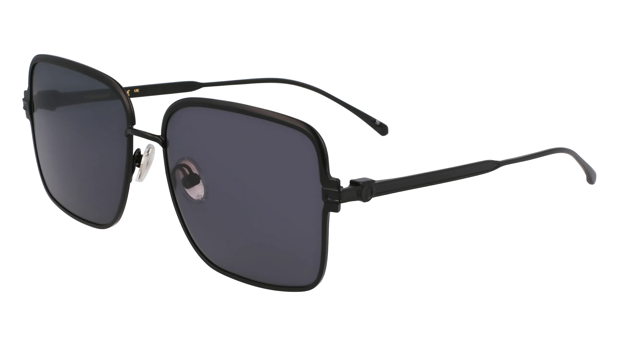 Ferragamo SF317S 002 Occhiali da sole Metallo Nero Squadrata Normale - immagine 1