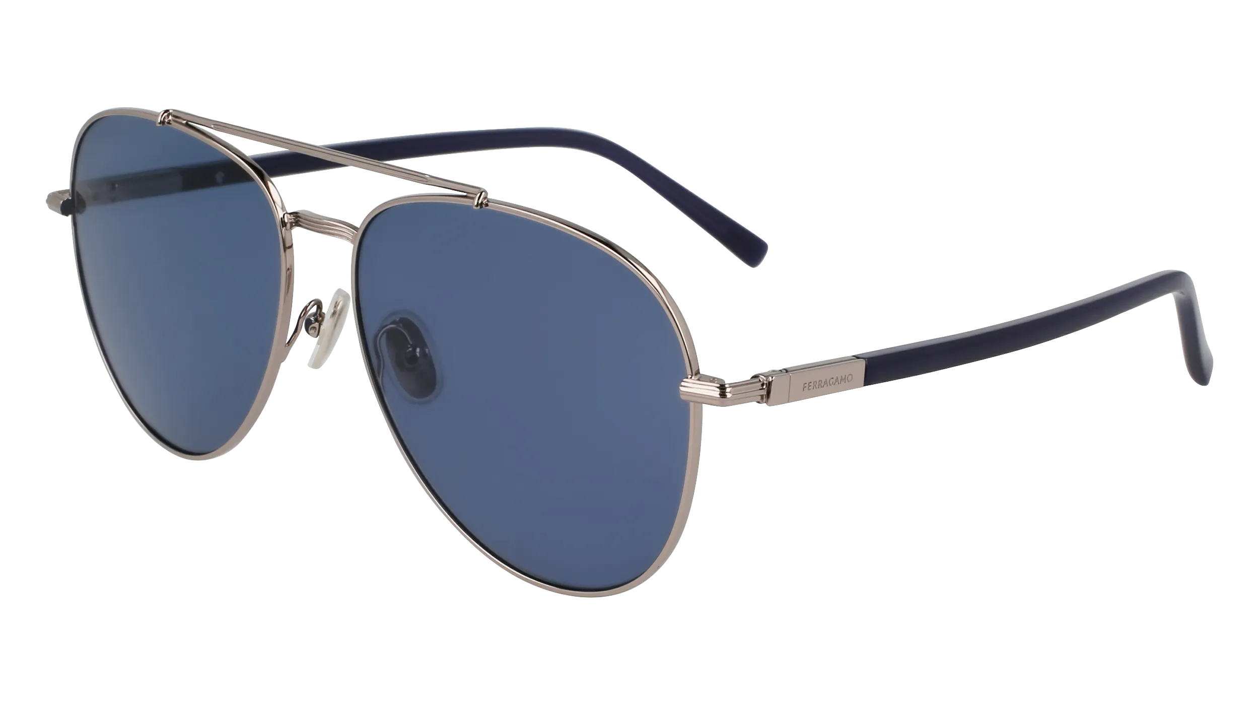 Ferragamo SF316S 021 Occhiali da sole Metallo Rutenio Pilot Normale - immagine 1